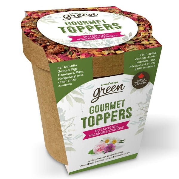 Living World Green Gourmet Toppers Botanicals - Premium Natural Rabbit & Small Pet Food Topper - Healthy Herb Mix for Guinea Pigs, Hamsters & Chinchillas - Perfect for Enhancing Meals & Encouraging Foraging Behavior