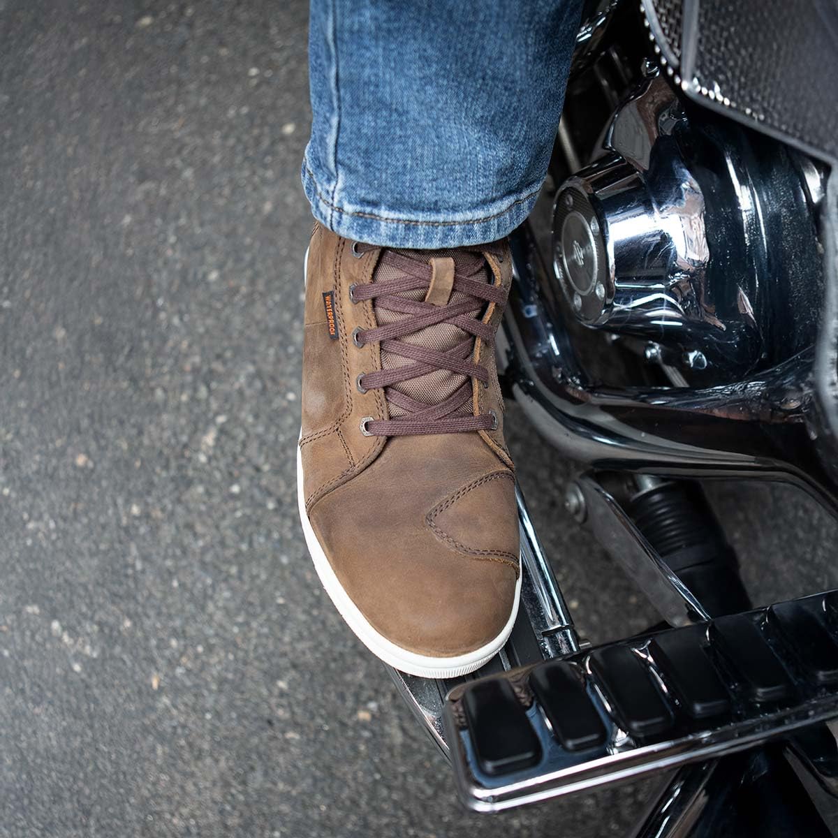 Milwaukee Leather Men's Motorcycle Shoes - Reinforced Street Biker Boots for Casual Riding (Leather, Suede & Canvas) Size 13 - Perfect for Urban Commuting & Weekend Cruises