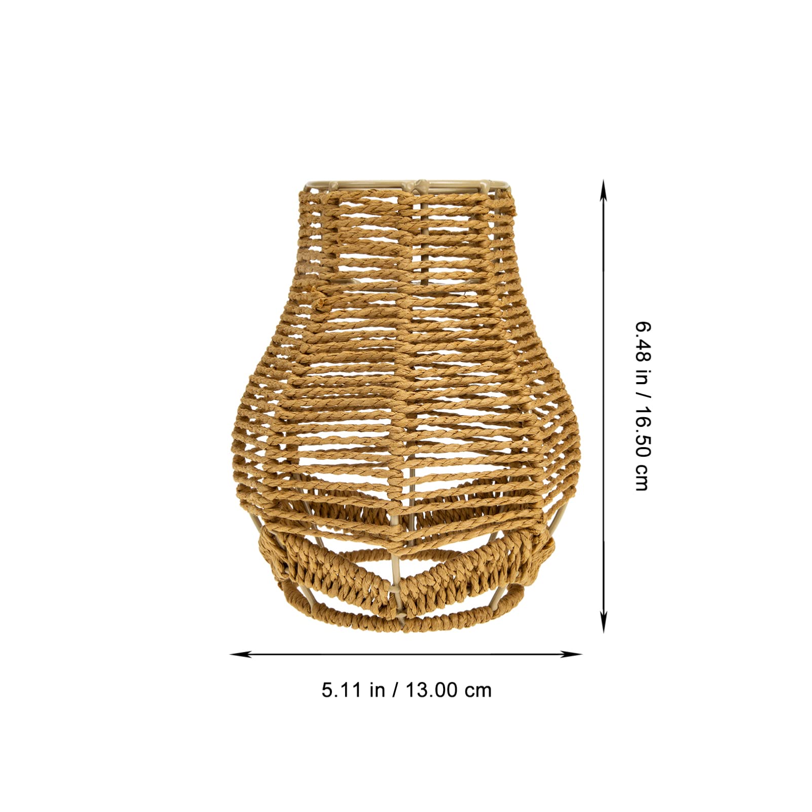 Rattan Pendant Lamp Shade - Natural Wicker Replacement Shade for Hanging Chandeliers - 6.5