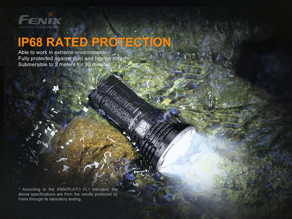 Fenix LR50R Rechargeable Flashlight - 12000 Lumen Ultra Bright LED Spotlight for Camping, Hiking, Emergency & Outdoor Adventures