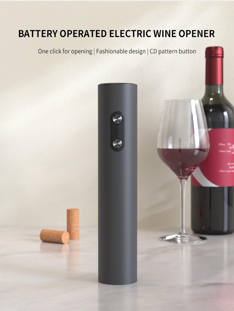 Electric Wine Opener - Automatic Corkscrew Bottle Opener with Rechargeable Battery, Perfect Gift for Wine Lovers - Use for Home, Kitchen, Parties & Wine Tasting Events