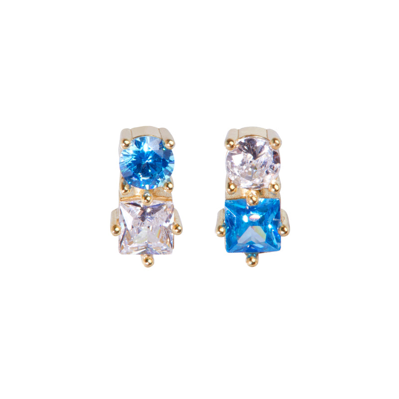 Mark Robbins Stud Earrings for Women - 14K Gold Plated Cubic Zirconia Studs - Hypoallergenic Elegant Jewelry Gift for Her - Perfect for Parties, Weddings & Everyday Wear