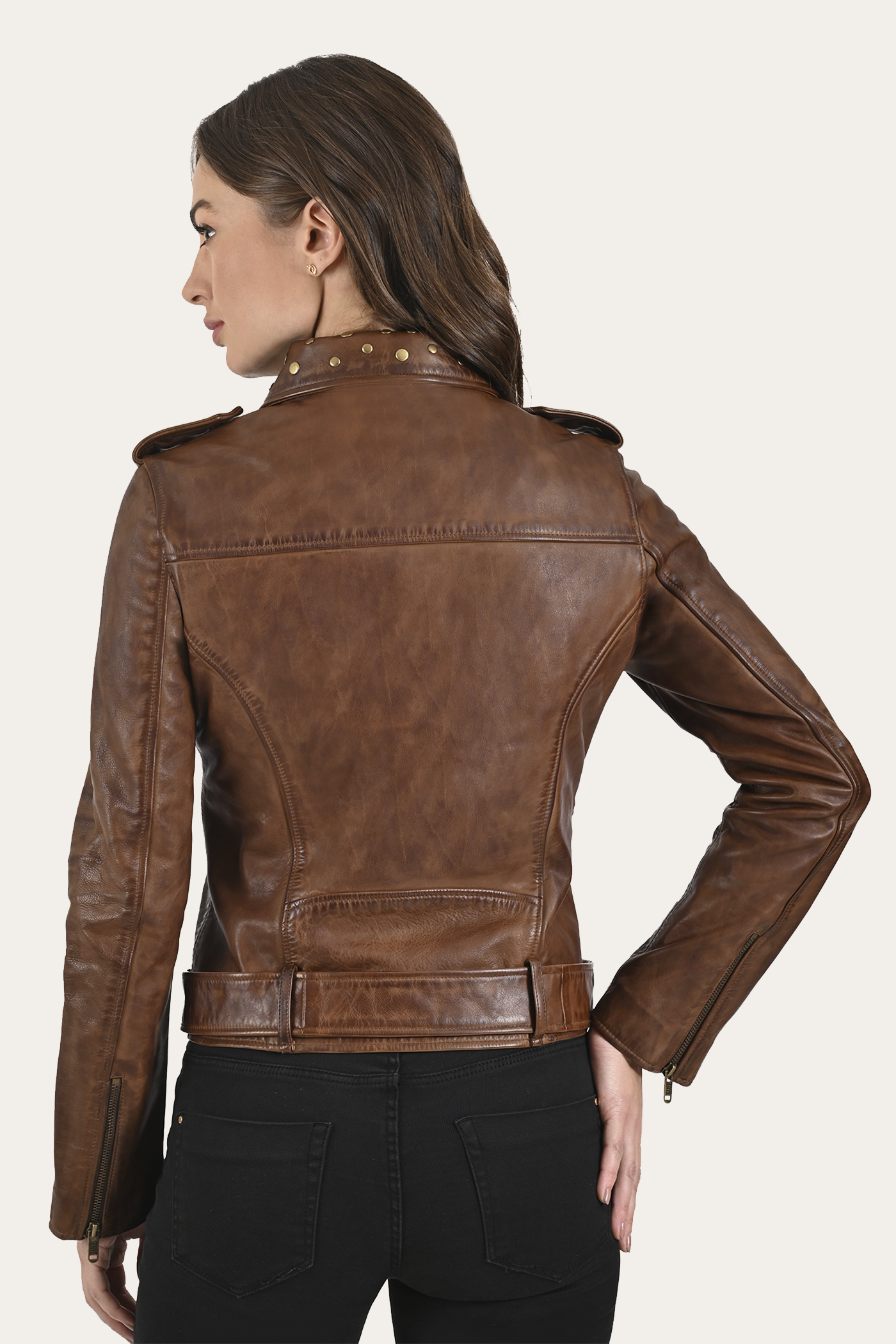 Linc Biker Jacket for Men - Genuine Leather Motorcycle Jacket with Removable Hood - Stylish & Durable Riding Jacket for Bikers, Motorcyclists & Outdoor Enthusiasts - Perfect for Motorcycle Riding, Casual Wear & Adventure Activities