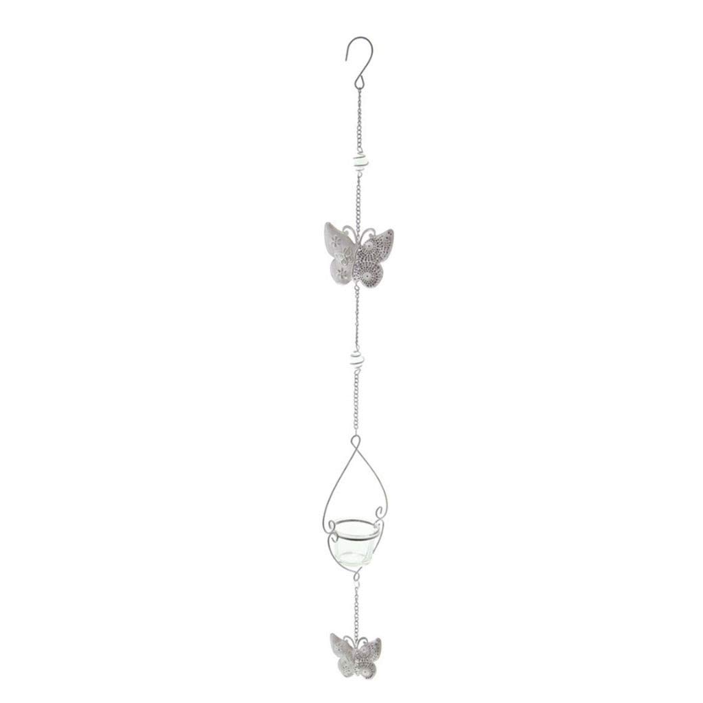 SYALEO Hanging Iron Butterfly Candle Holder Stand - Elegant Candlestick for Living Room, Table, and Candlelight Dinner Decor | Perfect for Romantic Ambiance, Wedding Centerpieces & Home Decoration