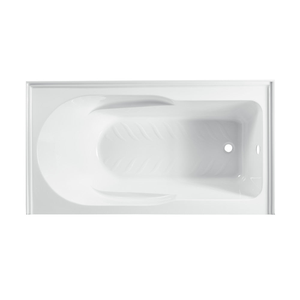Concorde 60 x 30 Right Hand Drain Alcove Bathtub with Apron & Armrest - Perfect for Small Bathrooms & Spa-Like Relaxation at Home