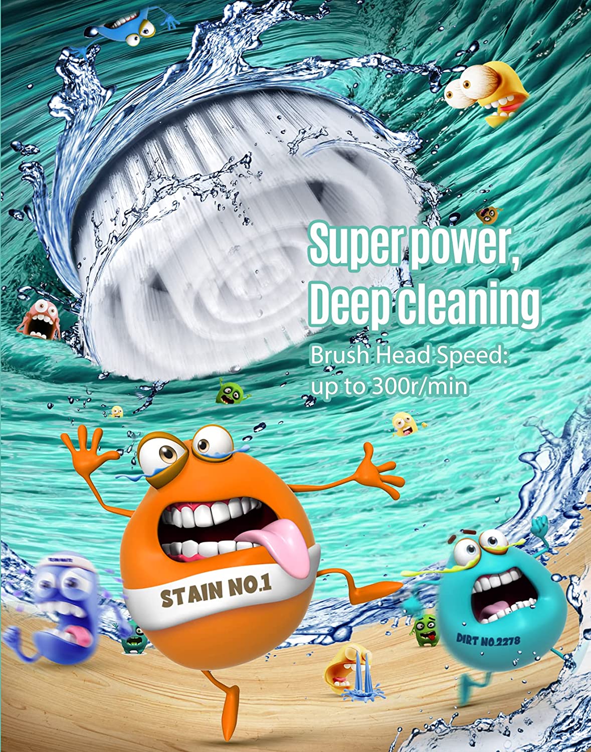 Electric Spin Scrubber Kh8 Pro - Cordless Bathroom Cleaning Brush with 1.5H Battery & Dual Speed (HM742) - Perfect for Shower Tiles, Bathtubs, and Grout Cleaning