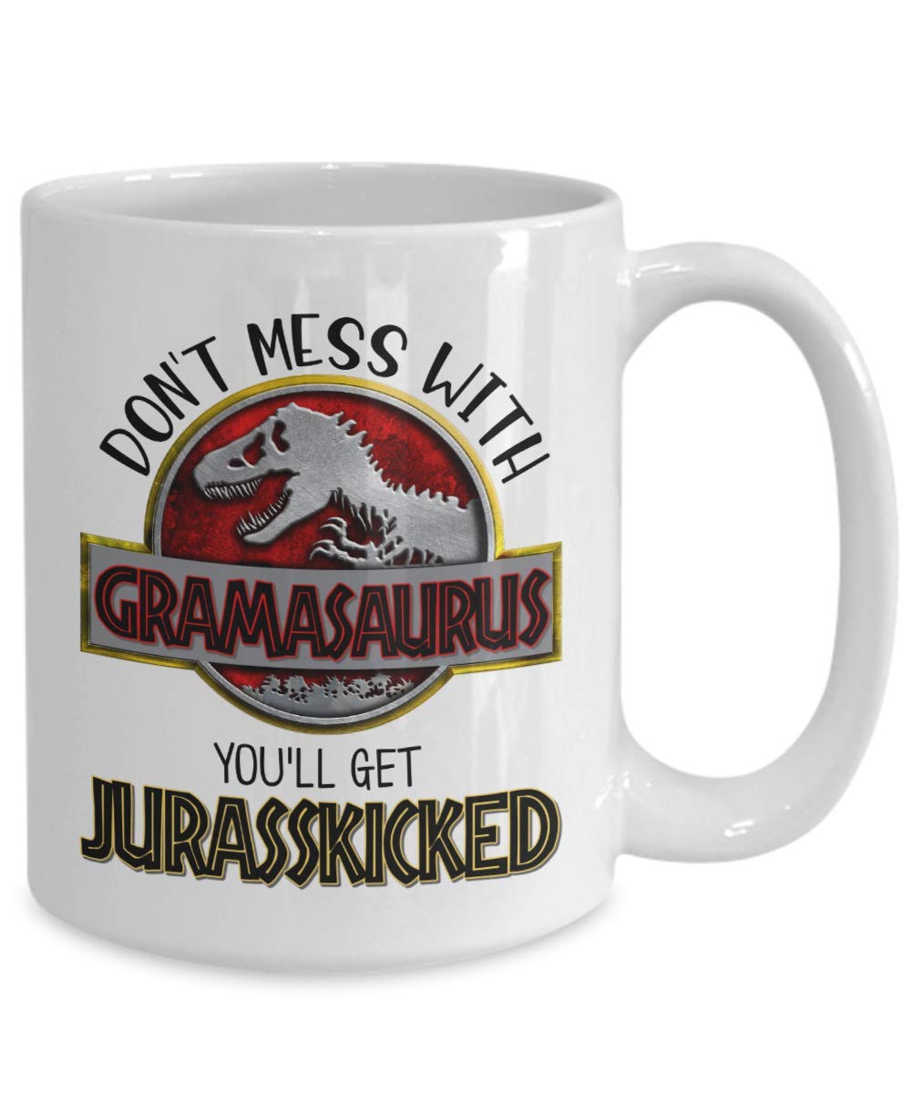 Funny Grammy Mug - Jurassic Dinosaur Gift for Grandma - 11/15oz - Perfect for Mother's Day & Birthdays