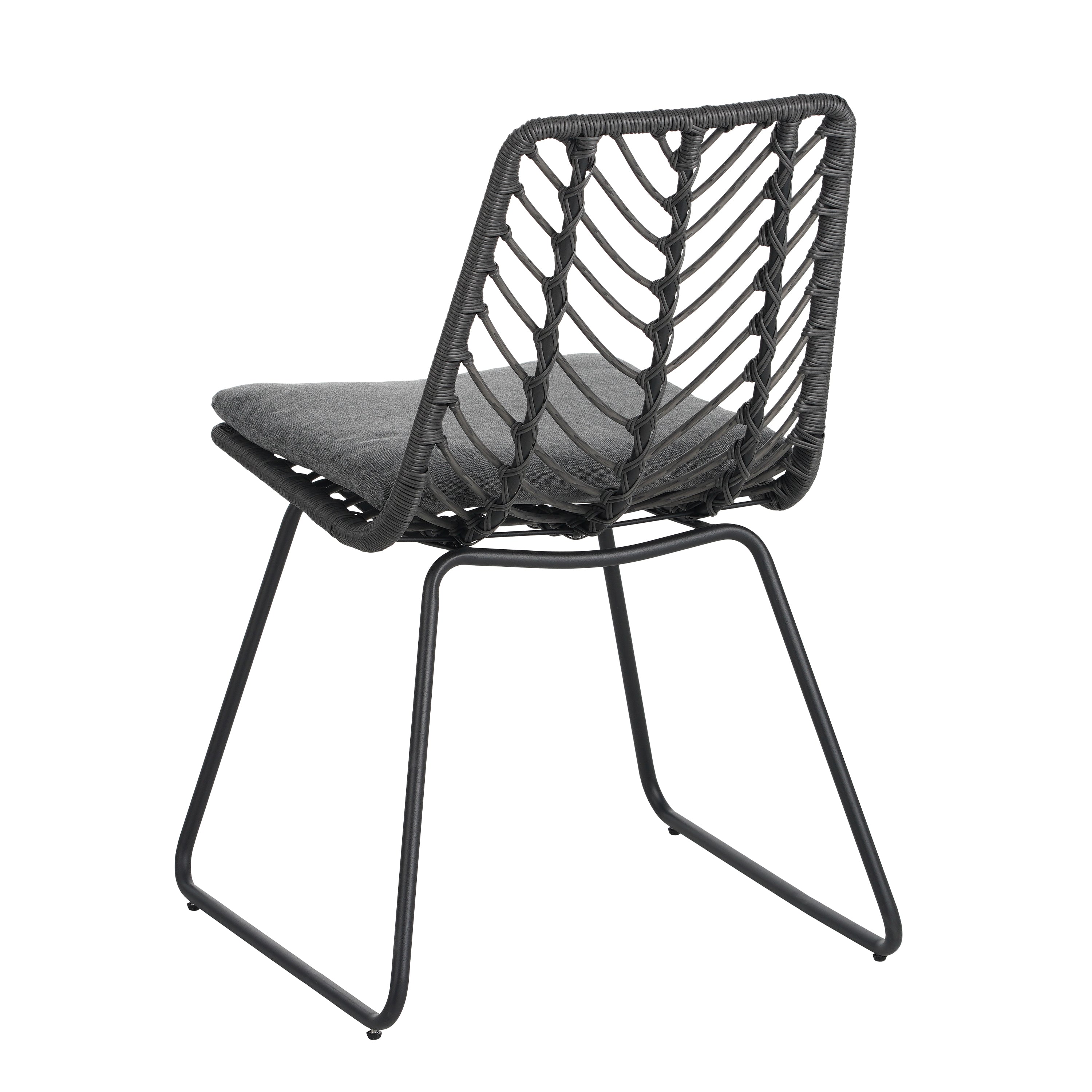 DEJA CHAIR Set of 2 with Cushions - Modern Gray Accent Chairs for Living Room, Bedroom, or Office - Comfortable Lounge Seating for Home Decor