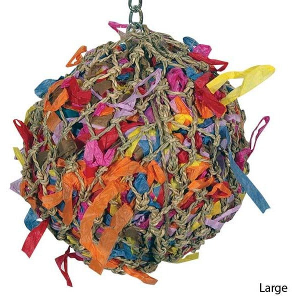 Sweet Feet and Beak Super Shredder Ball Large - Durable Dog Chew Toy for Aggressive Chewers, Interactive Treat Dispenser for Mental Stimulation - Perfect for Boredom Relief & Dental Health (Great for Labs, German Shepherds)
