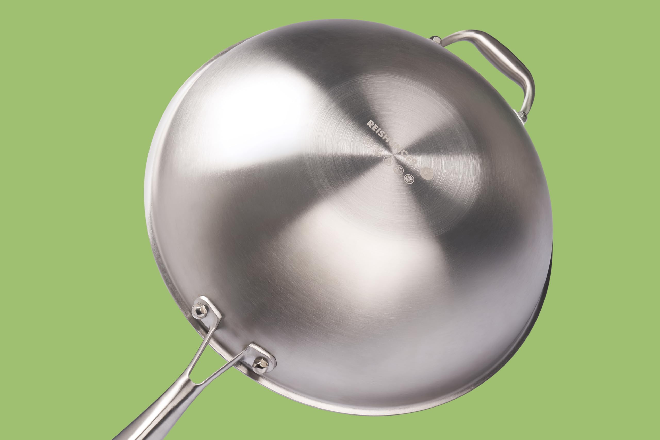 Premium 32cm Stainless Steel Wok - Non-Stick, Scratch-Resistant, Oven-Safe for Stir-Fry, Sautéing & Deep Frying - Perfect for Home Cooking & Restaurant Use