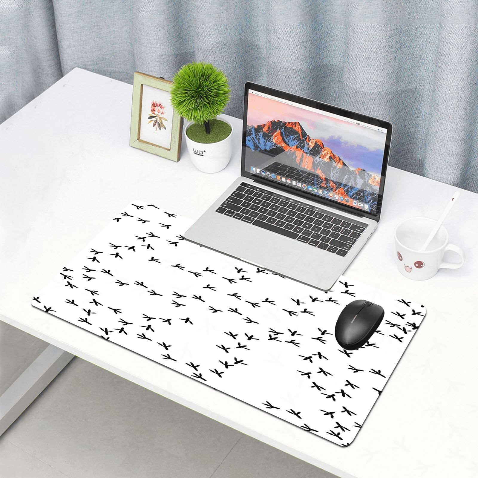 XXL Gaming Mouse Pad - Non-Slip, Water-Repellent Desk Mat for PC Gaming | Large Mousepad with White Tracks by Loralie Designs | Perfect for Esports, Office & Home Computer Setup