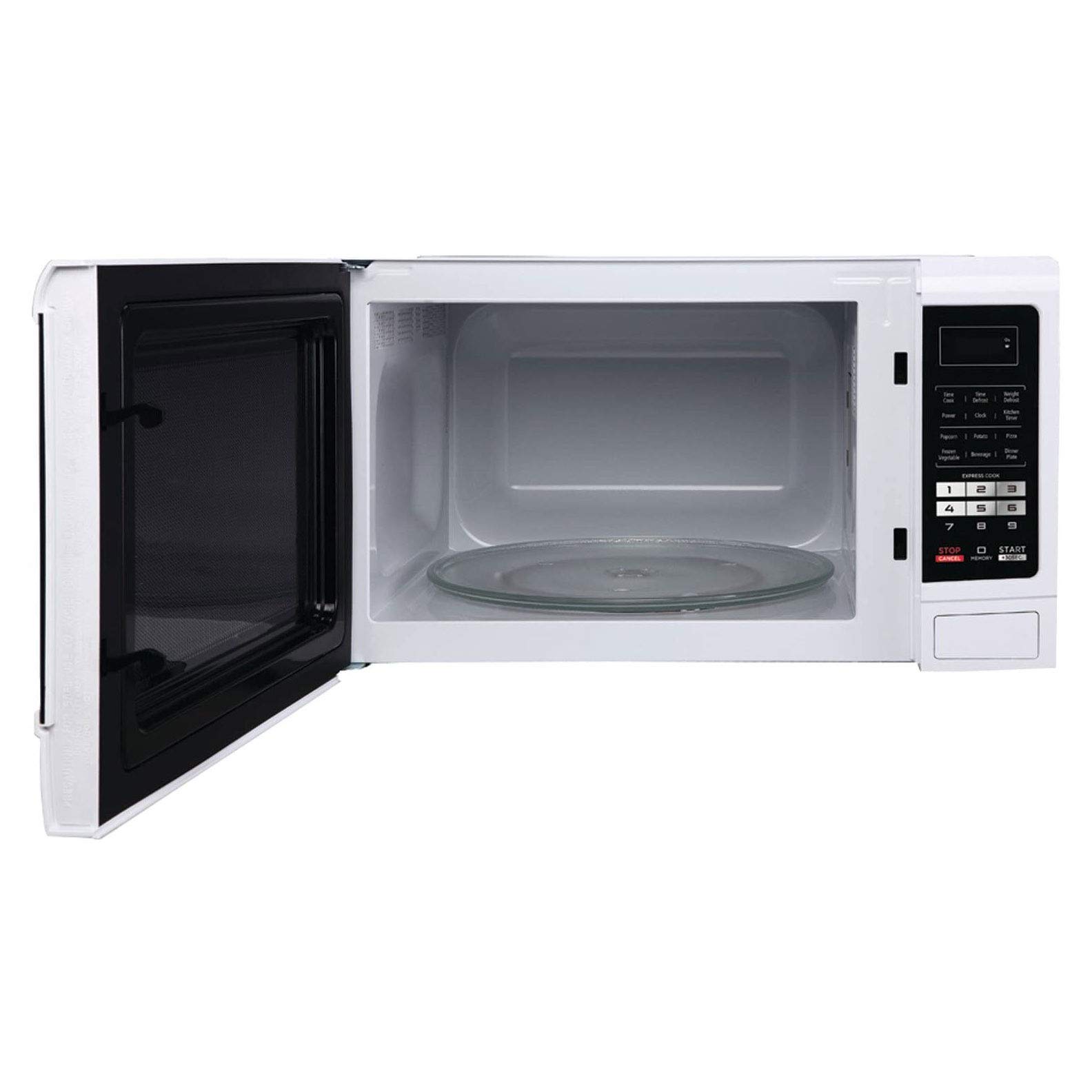 Magic Chef 1.6 Cu Ft Countertop Microwave Oven - 1100W Compact Small Microwave for Kitchen, Dorm, Office - White