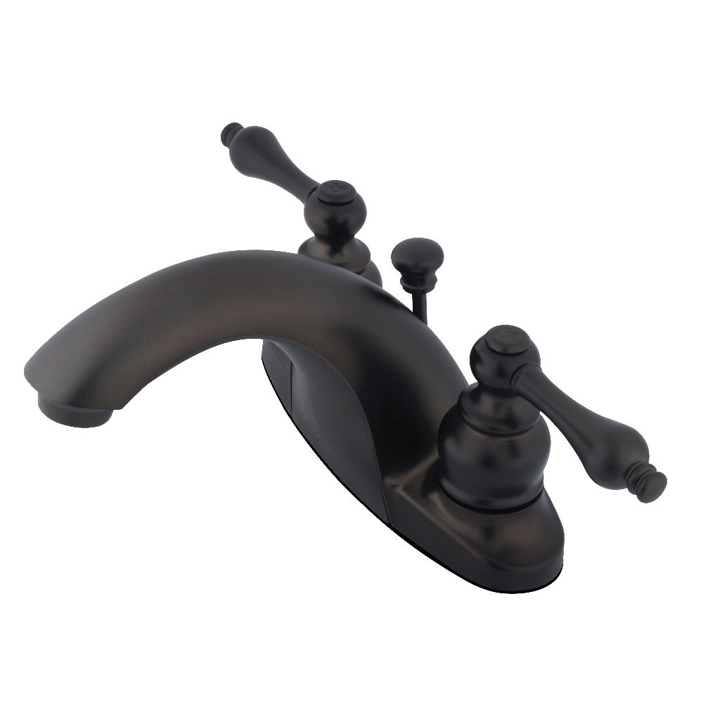 Kingston Brass GKB7648AL 4-Inch Centerset Bathroom Faucet - Brushed Nickel Finish, Single Handle for Sink, Vanity & Powder Room - Perfect for Modern Home Renovation & Bathroom Upgrades
