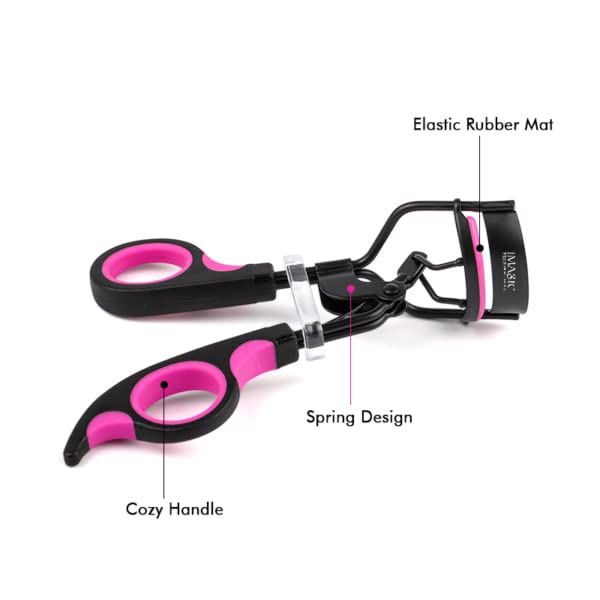IMAGIC PRO Professional Eyelash Curler - Magic Pink Lash Curling Tool for Long Lasting Curves | Perfect for Daily Makeup, Bridal Looks & Salon Use