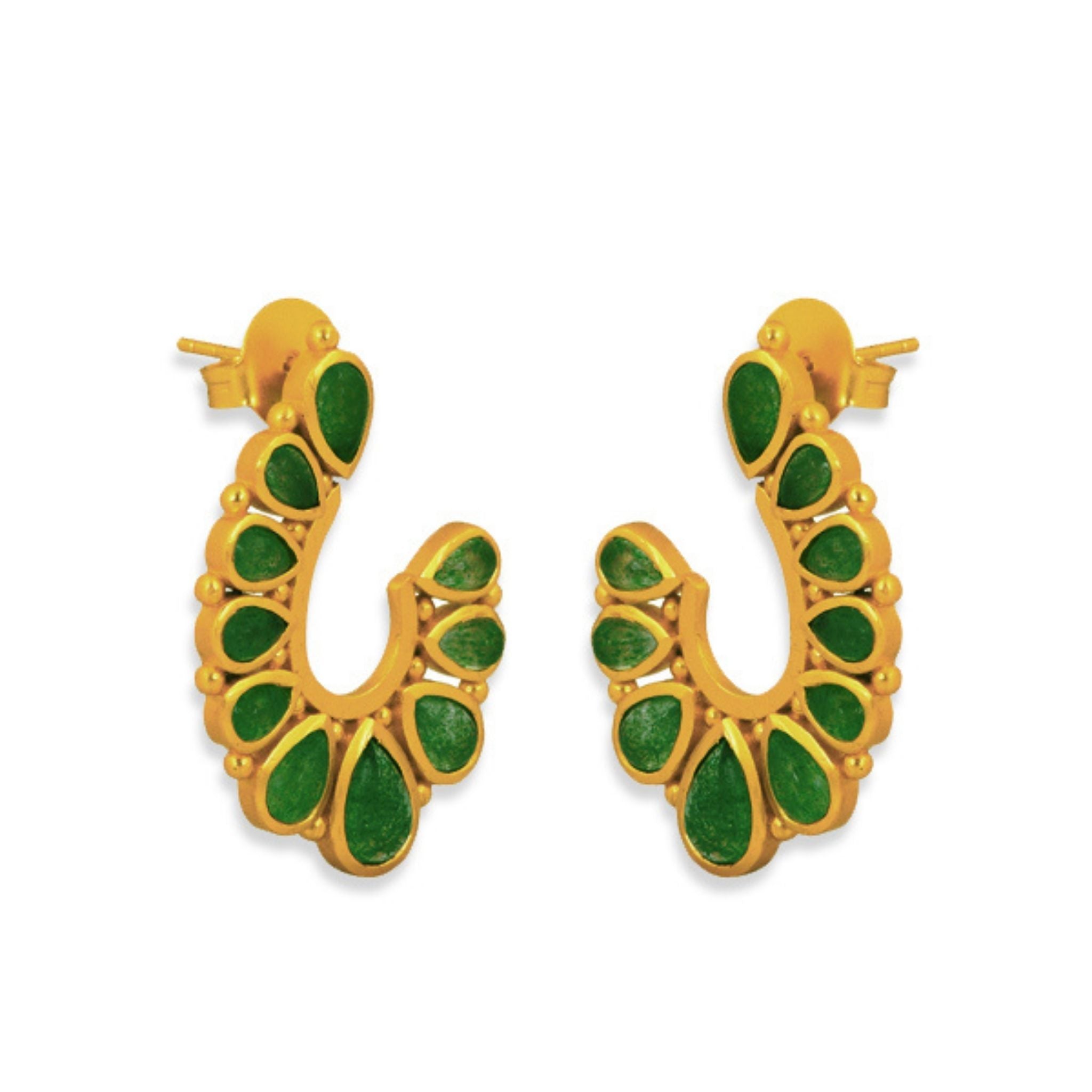 Riverbend Green Strawberry Quartz Earrings - Dainty Gemstone Jewelry for Women, Perfect for Everyday Wear & Special Occasions