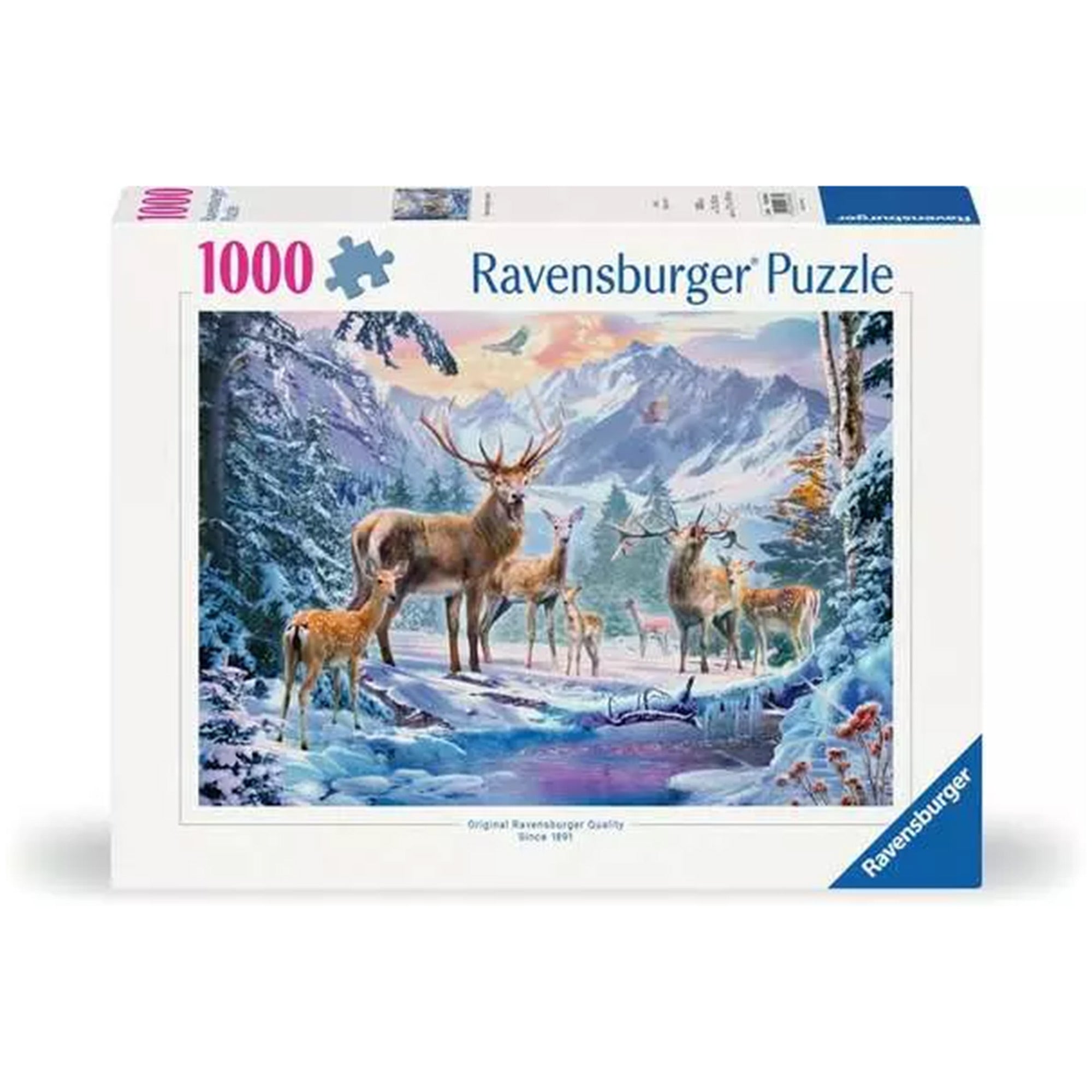 1000-Piece Winter Deer Jigsaw Puzzle for Adults - Challenging & Relaxing Brain Game for Stress Relief & Family Bonding
