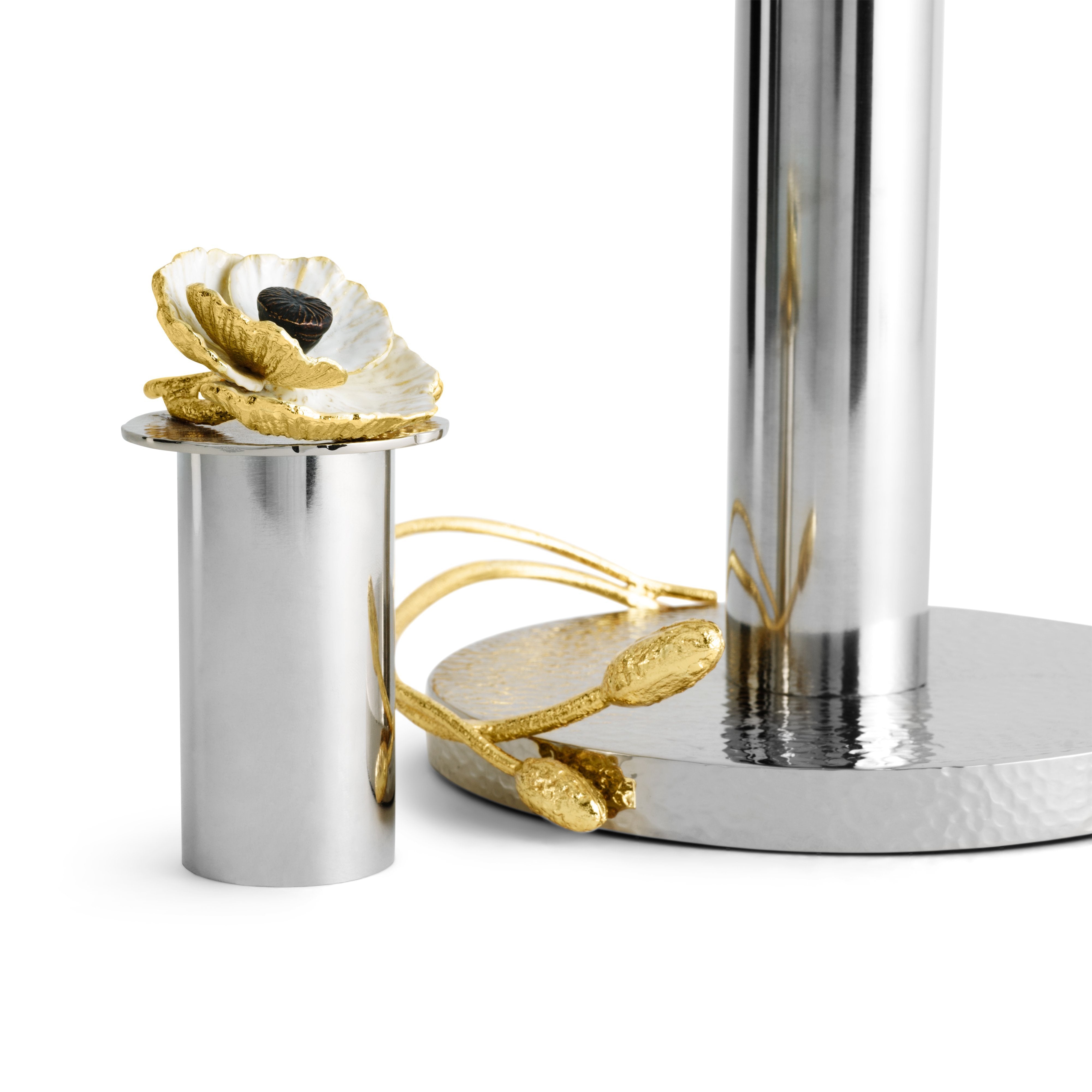 Stainless Steel Anemone Paper Towel Holder - Elegant & Functional Kitchen Organizer for Countertop or Wall Mount - Perfect for Home, Office, or Restaurant Use