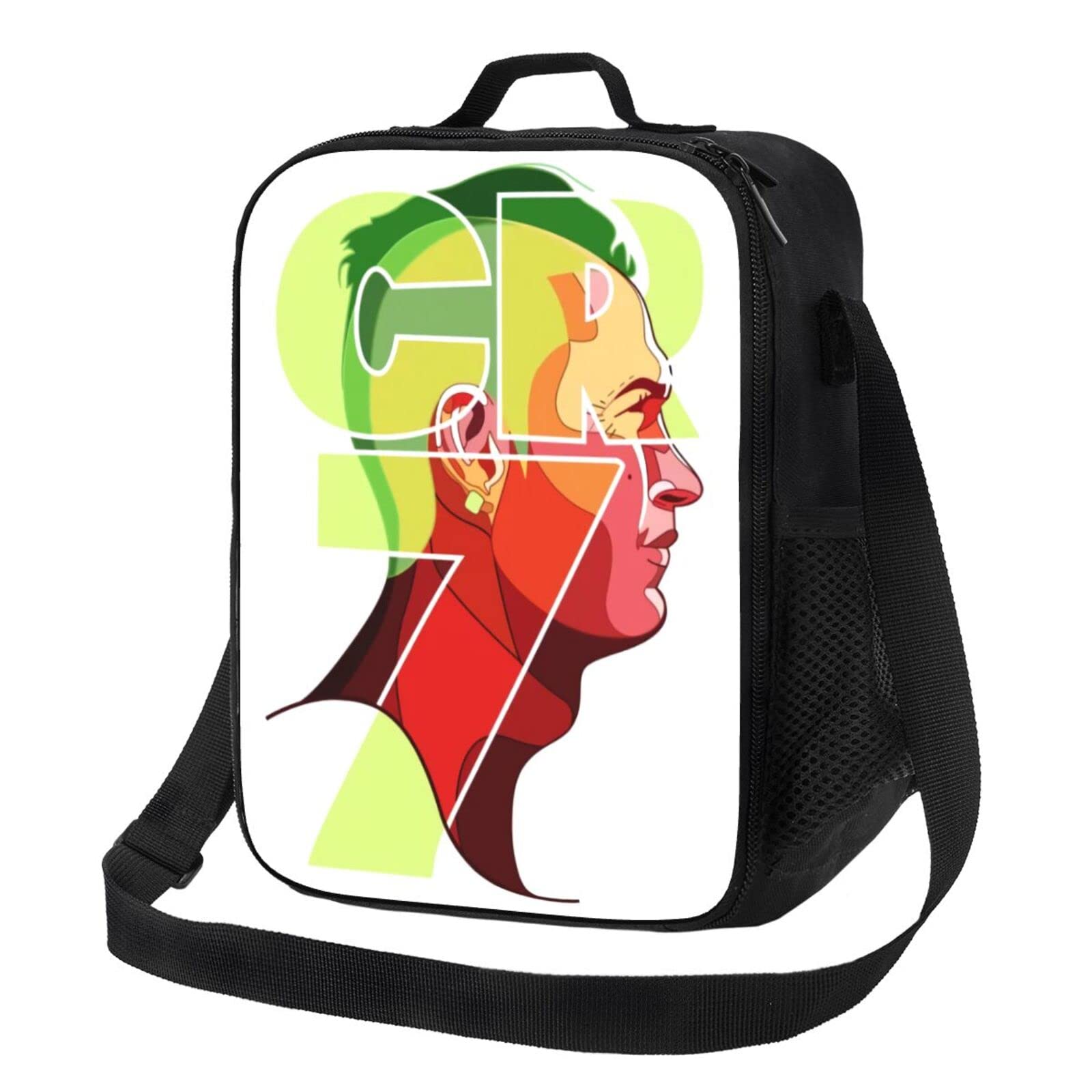 CR7 Cristiano Ronaldo Insulated Lunch Bag - Waterproof Reusable Meal Box with Ice Packs | Perfect for Work, School, Gym & Outdoor Activities