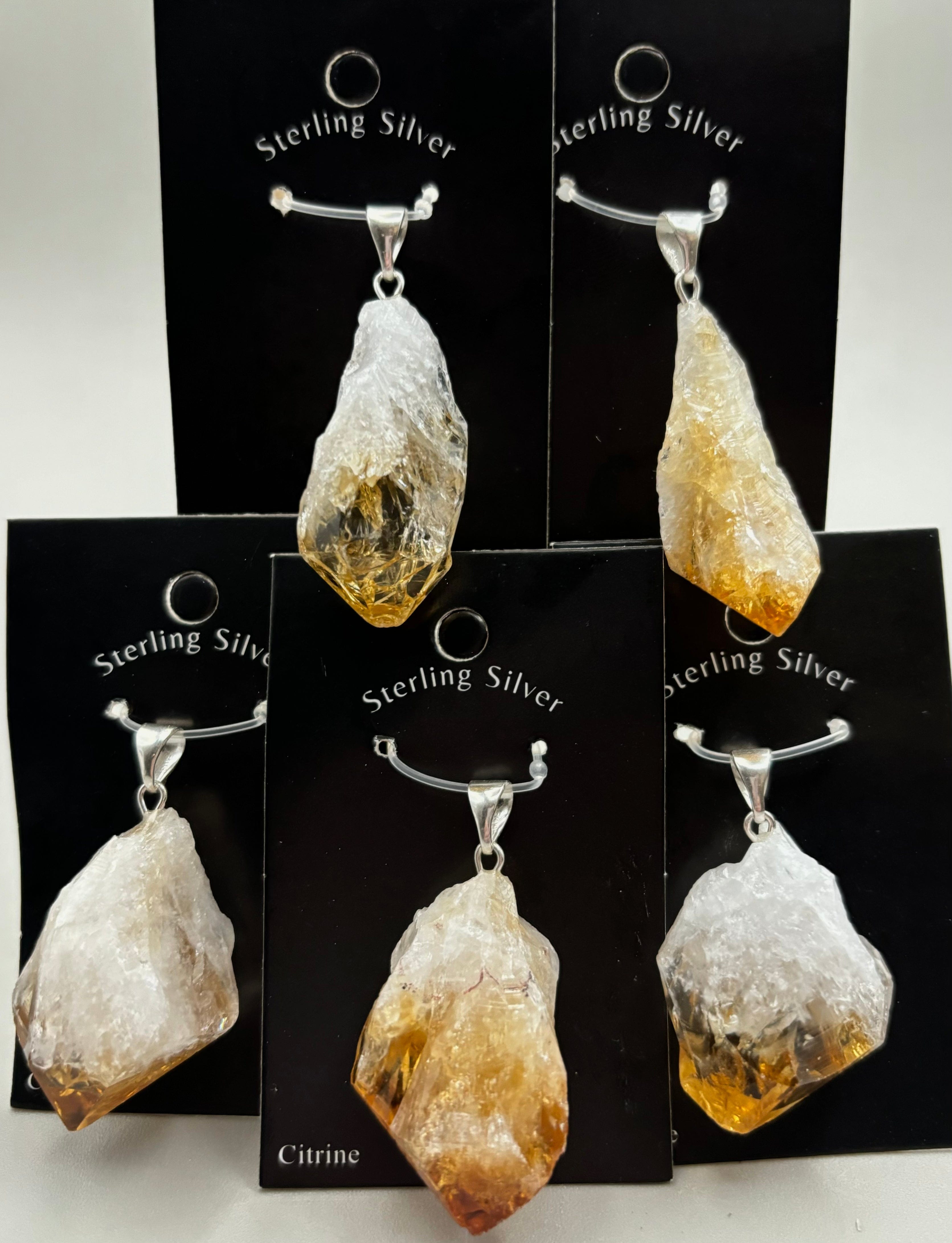 Natural Citrine Point Sterling Silver Pendant Necklace - Healing Crystal Jewelry for Women, Gift for Her | Perfect for Meditation, Energy Work & Everyday Wear