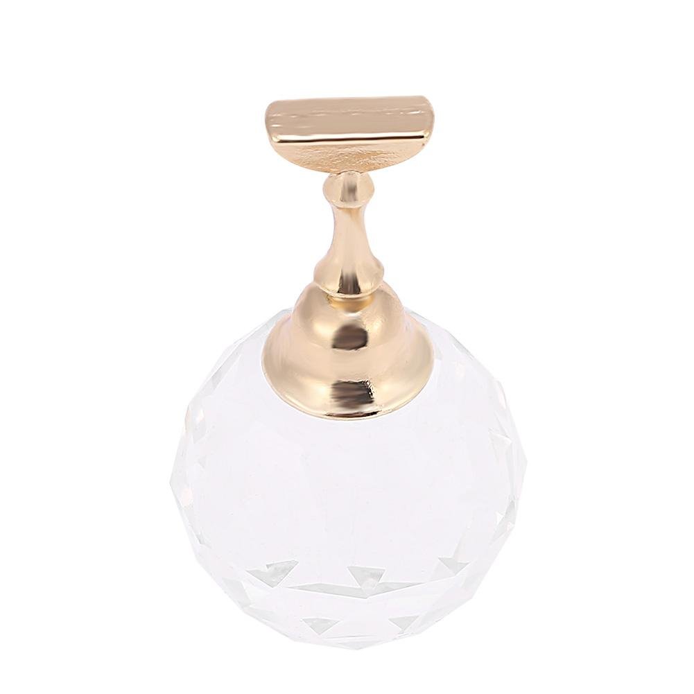 4 Types Magnetic Nail Tip Practice Stand - Alloy Nail Art Display Holder for Salon & Home Manicure - Perfect for Nail Tech Training, DIY Practice & Professional Nail Art Showcase (#2 White Spherical Crystal)