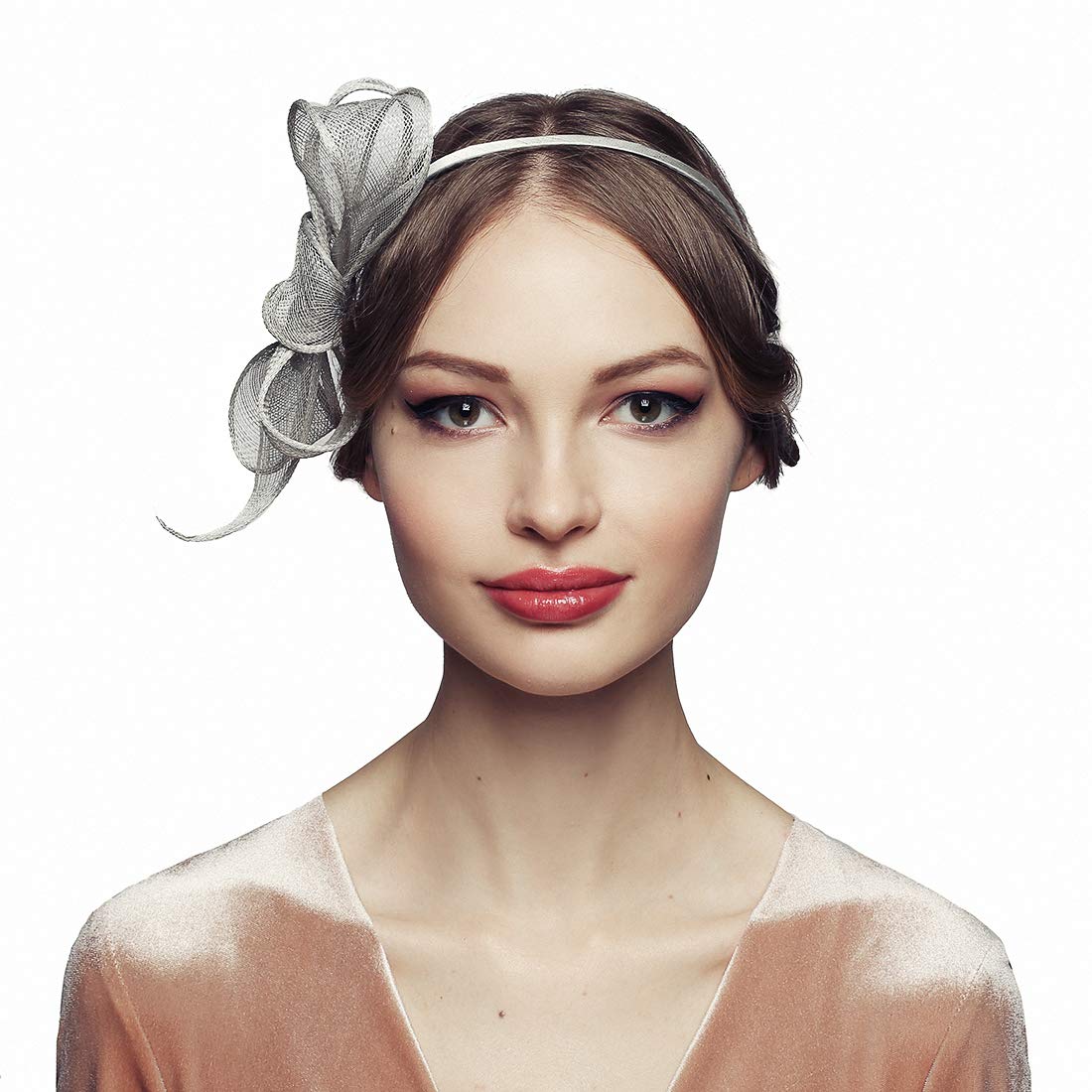 Elegant Sinamay Bow Fascinator Hats for Women - Perfect for Derby, Tea Parties & Weddings | Stylish Headpiece for Special Occasions