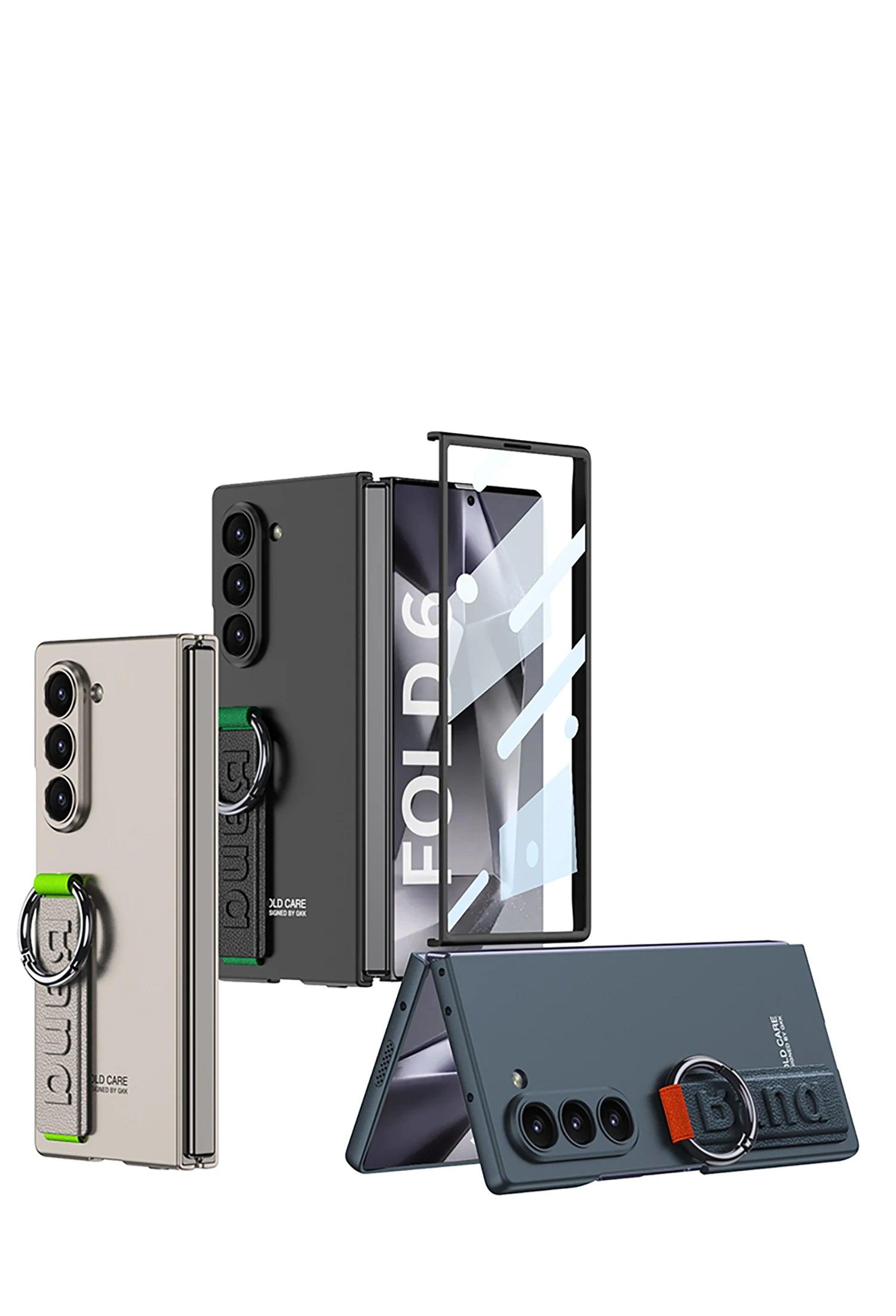 Shockproof Ring Holder Case for Samsung Galaxy Z Fold 6 - Protective Phone Cover with Kickstand for Hands-Free Viewing - Perfect for Work, Travel, and Everyday Use