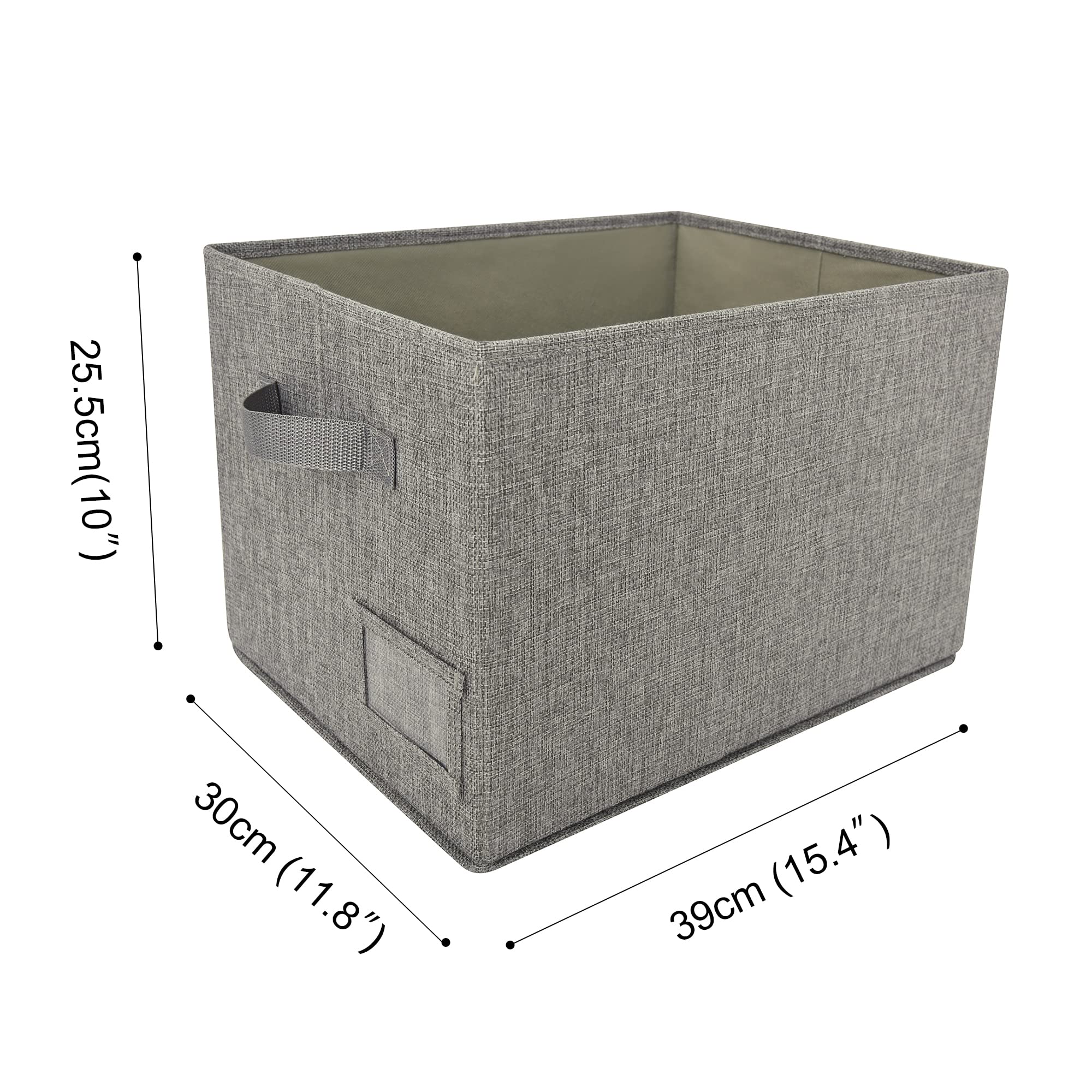 GRANNY SAYS 3-Pack Decorative Storage Containers & 3-Pack Clothing Storage Bins with Lids - Organize Closet, Bedroom, Nursery & Office Supplies