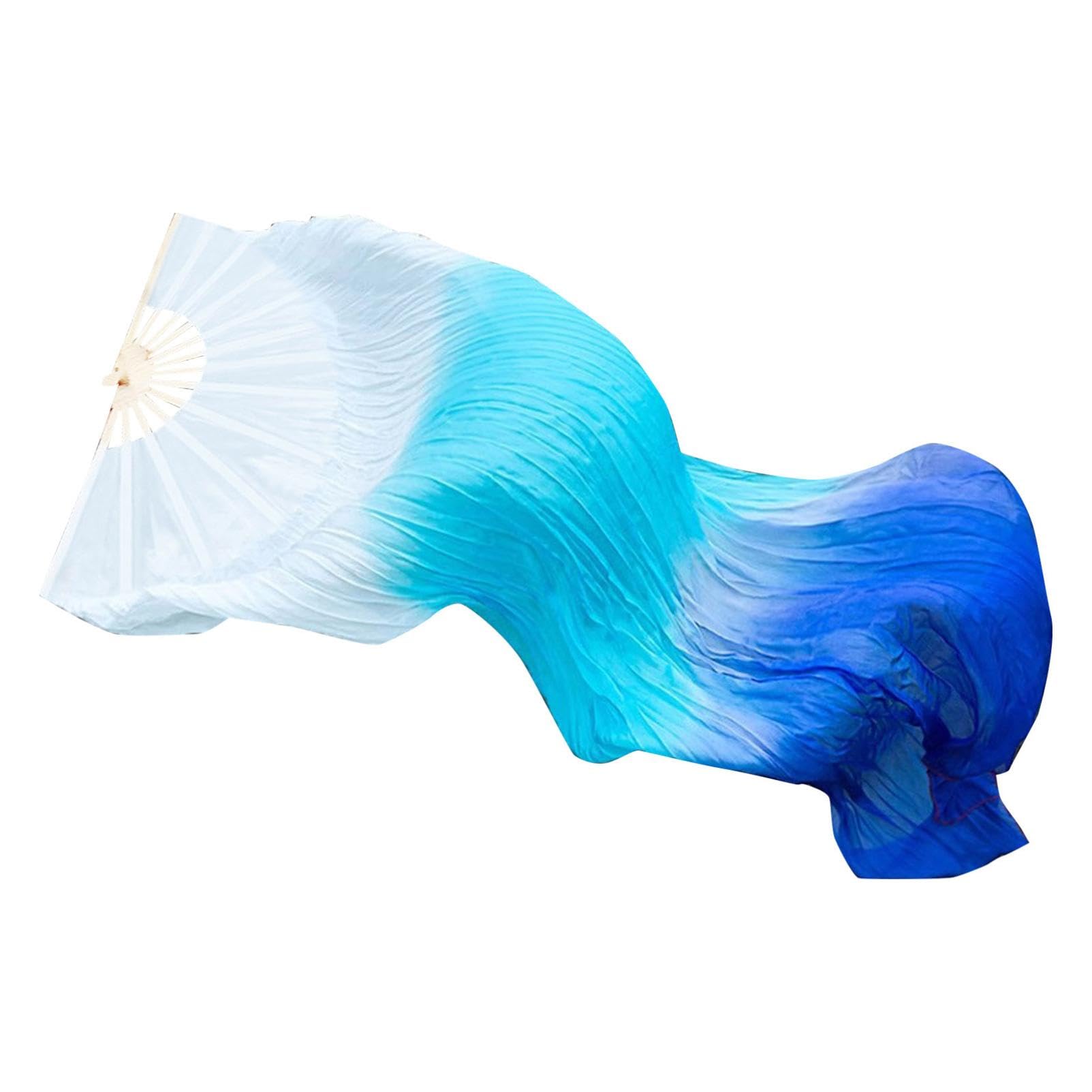 Belly Dance Faux Silk Veil Fans - 180cm Long, 60cm Wide Colored Dance Claw Fans with Bamboo Handle, Folding Silk Veils for Professional Belly Dancing, Perfect for Stage Performances and Dance Classes