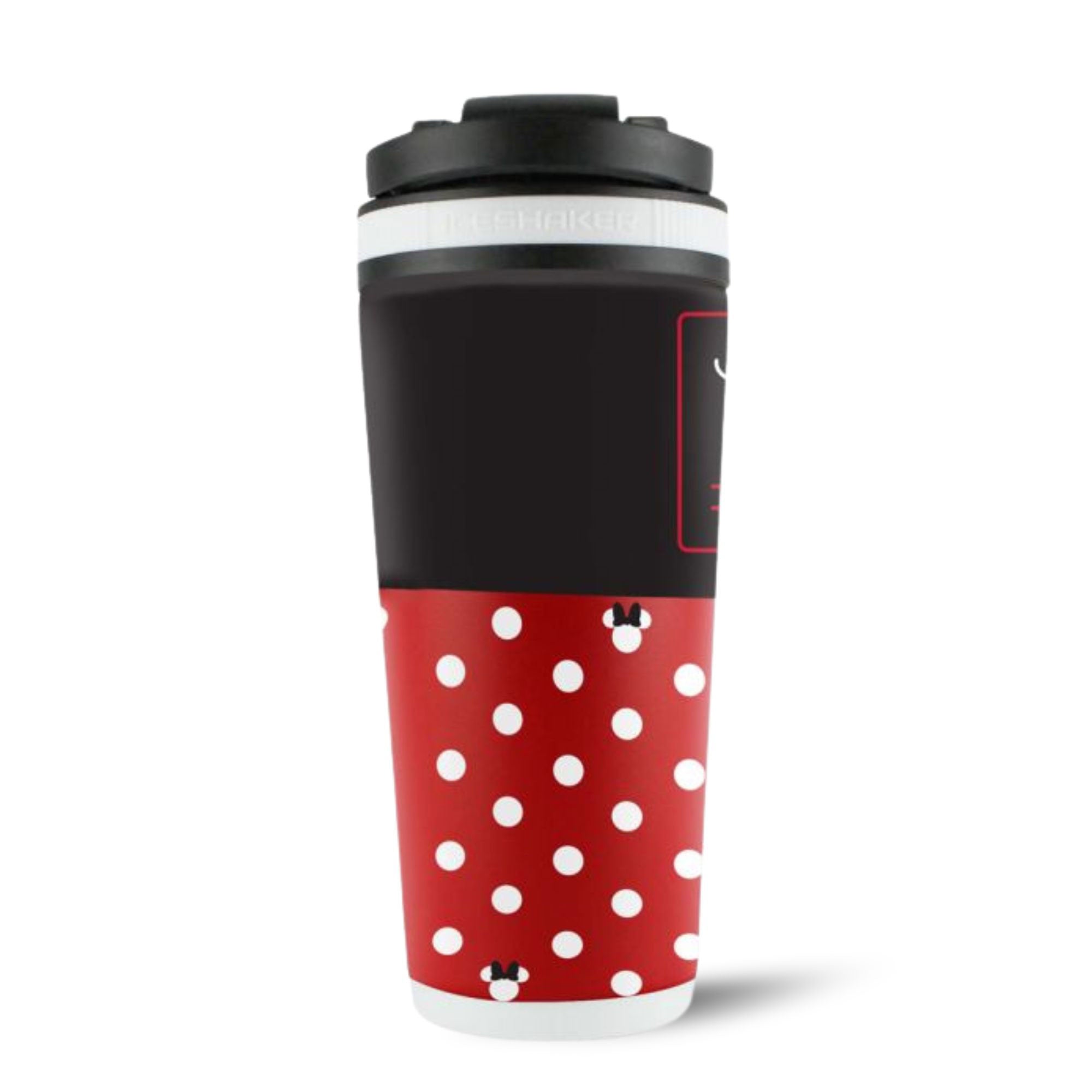 Disney Minnie Mouse Polka Dot 4D Ice Shaker Cup - Insulated Stainless Steel Tumbler for Cold Drinks, Perfect for Kids Parties, Summer Picnics & Disney Themed Events