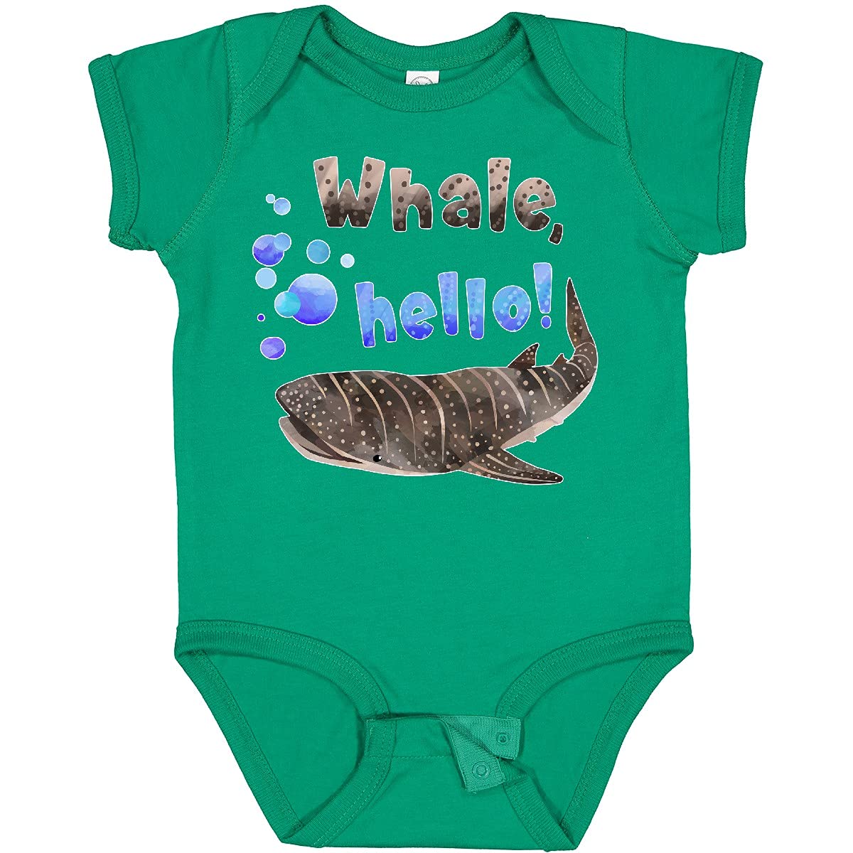 Inktastic Whale Hello Cute Whale Shark with Bubbles Baby Bodysuit - Adorable Infant Onesie for Boys & Girls - Perfect for Beach Vacations, Birthday Gifts & Nursery Photos