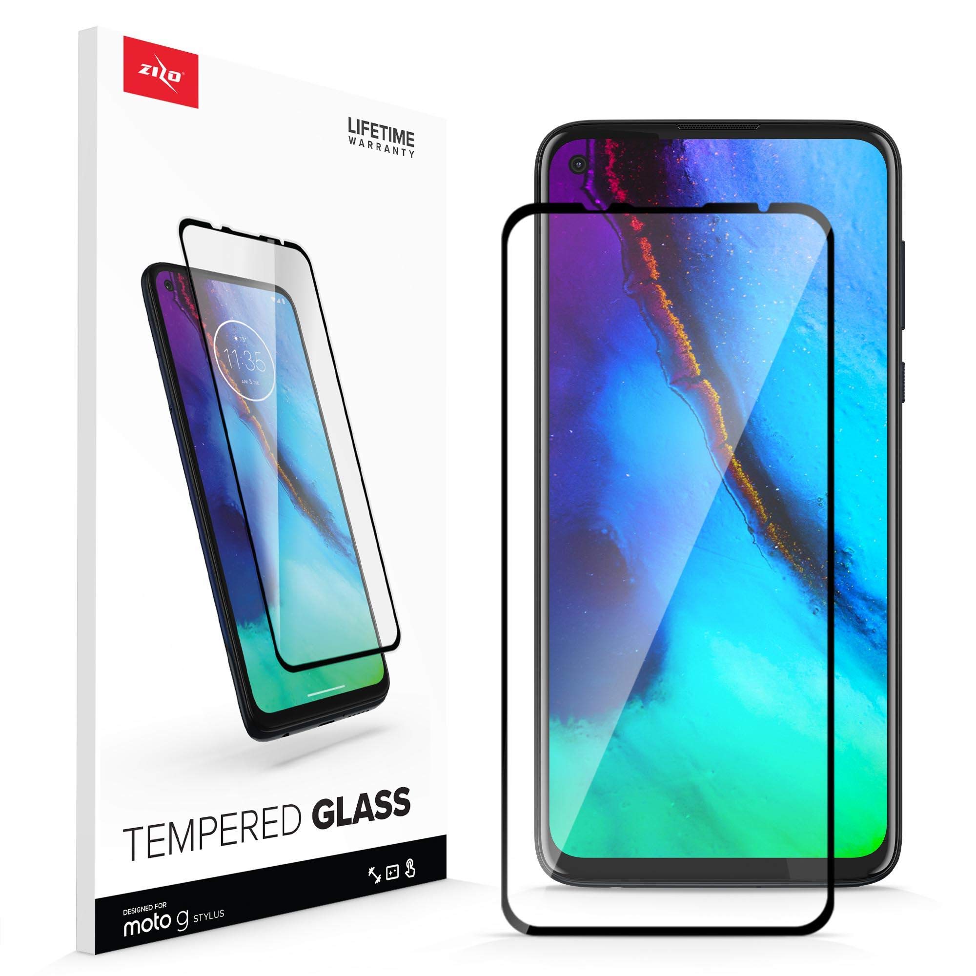 Premium Tempered Glass Screen Protector for Moto G Stylus (2020) - 9H Hardness, Anti-Scratch, Full Glue Clear Protection - Black - Perfect for Daily Use, Gaming, and Work