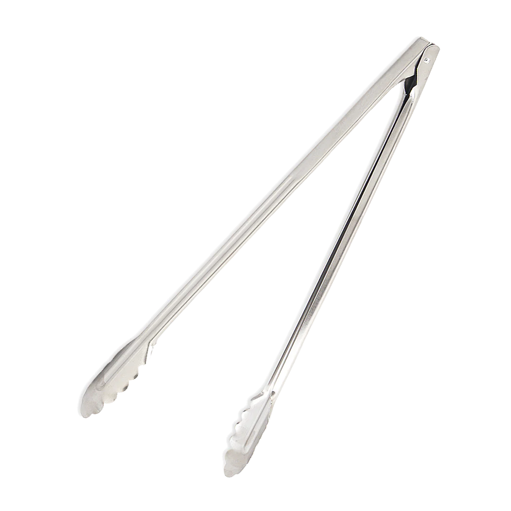 Browne 16-Inch Stainless Steel Utility Tongs - Heavy Duty Kitchen Tongs for Grilling, BBQ, Cooking, and Serving - Perfect for Restaurants, Catering, and Home Use