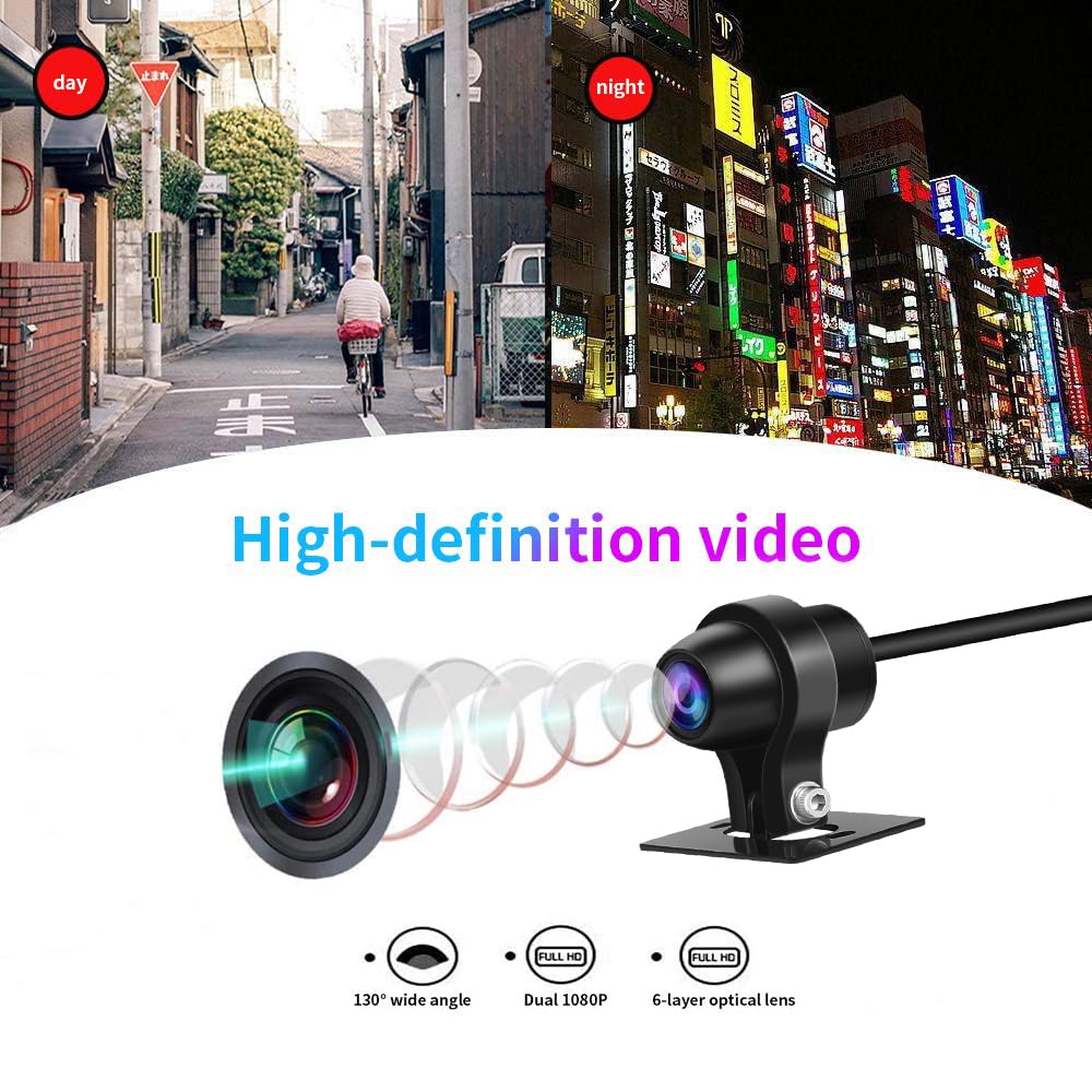 VSYSTO WiFi Motorcycle Dash Camera - Waterproof 1080P HD Front & Rear DVR with Starlight Night Vision, G-Sensor, Loop Recording for Sport Bikes - Ideal for Commuting, Touring & Accident Evidence (Model B6L)