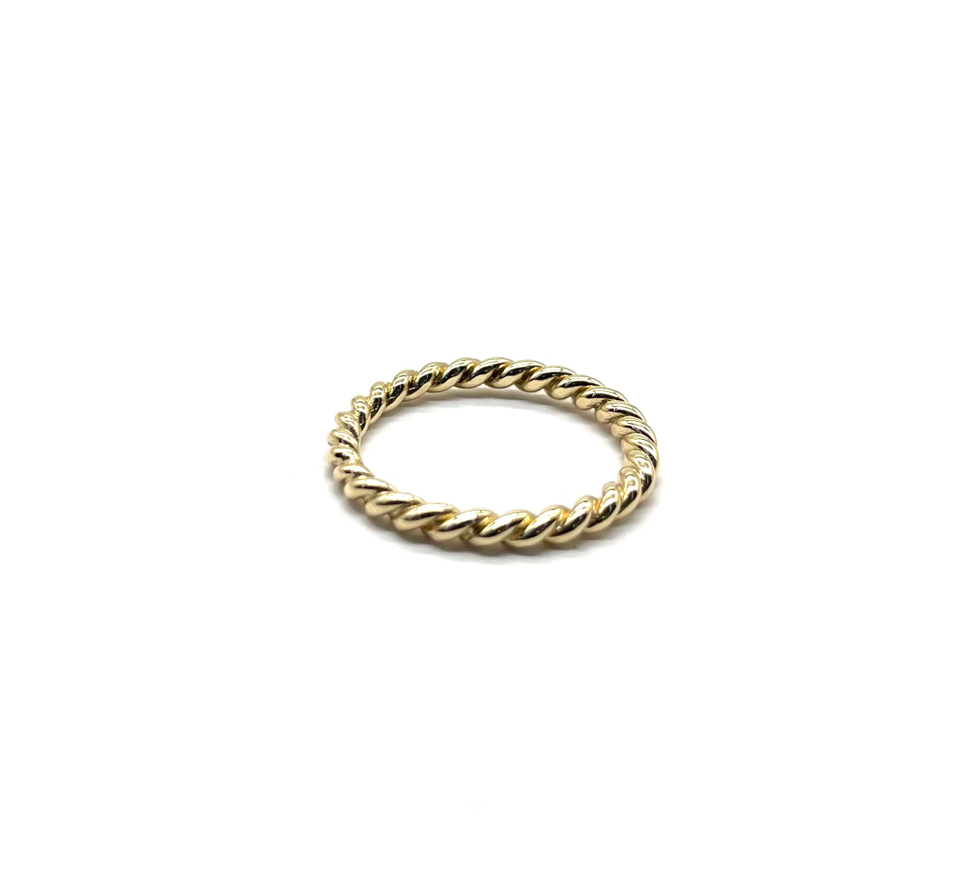 14K Yellow Gold Pandora Cable Twist Band Ring - Elegant Stackable Jewelry for Women, Perfect for Gifts, Anniversaries & Everyday Wear