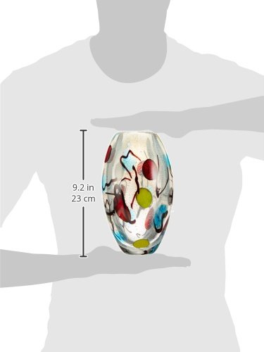 Dale Tiffany AV10768 Lesley Handcrafted Art Glass Vase - Elegant Home Decor for Living Room, Wedding Centerpiece & Luxury Gift Idea