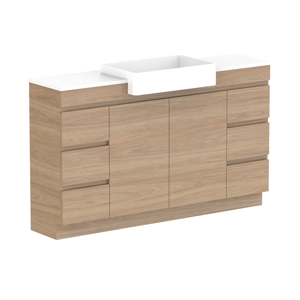 ADP Glacier Pro Semi Recessed Vanity Set with Solid Surface Top - 24