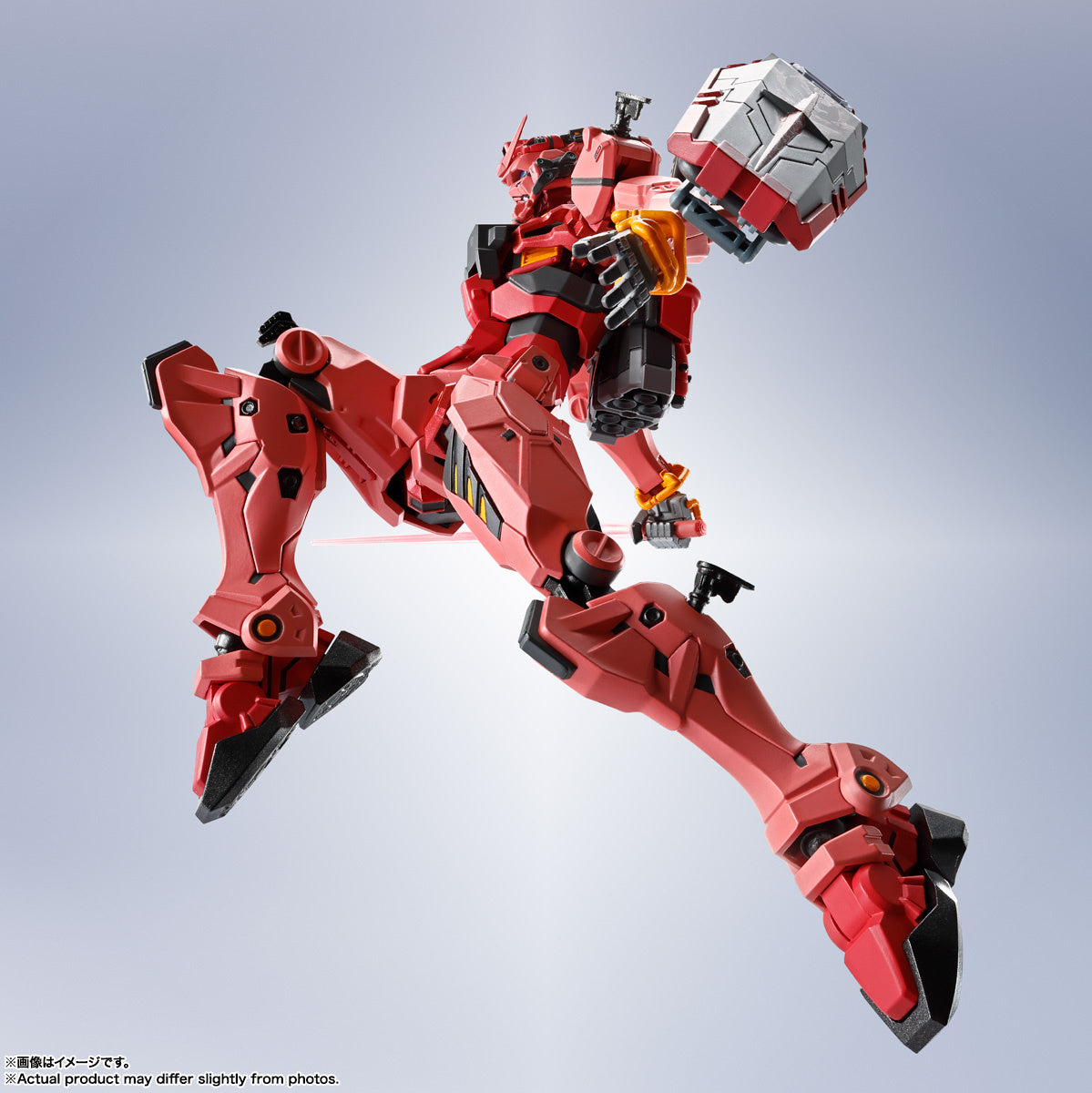Bandai Metal Robot Spirits Gundam GQuuuuuuX gMS α Red Gundam Action Figure - Premium Collectible Model for Anime Fans & Display