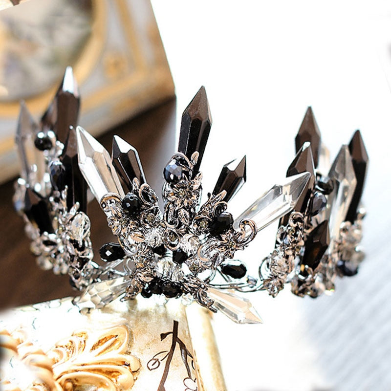 World Class Dark Fairy Diadem - Gothic Fantasy Crown for Cosplay, LARP, Renaissance Faires & Dark Fairy Costume Accessories