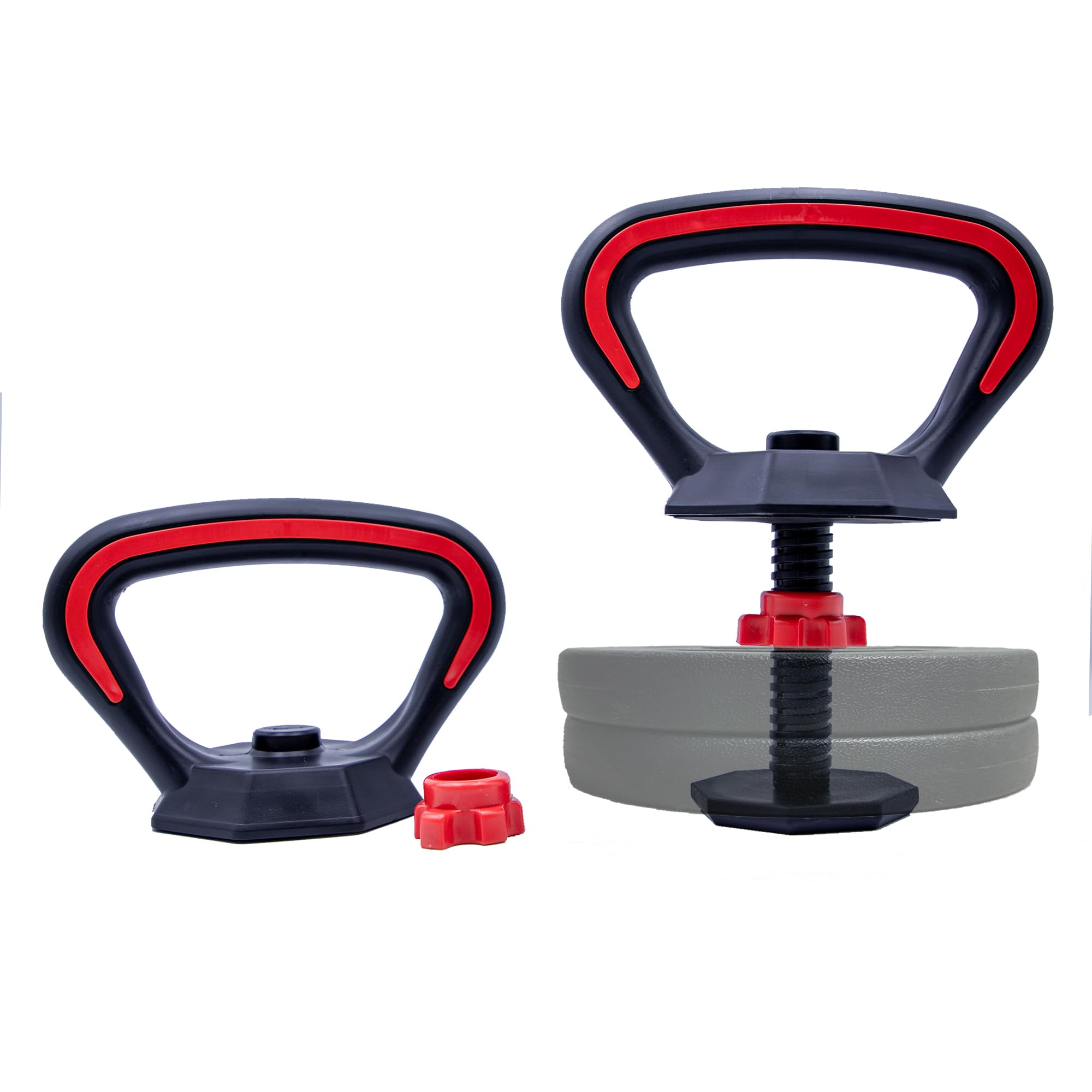 Adjustable Kettlebell Handle Kit with Weight Plates - Home Gym Strength Training Equipment for Beginners | Perfect for CrossFit, HIIT & Full-Body Workouts