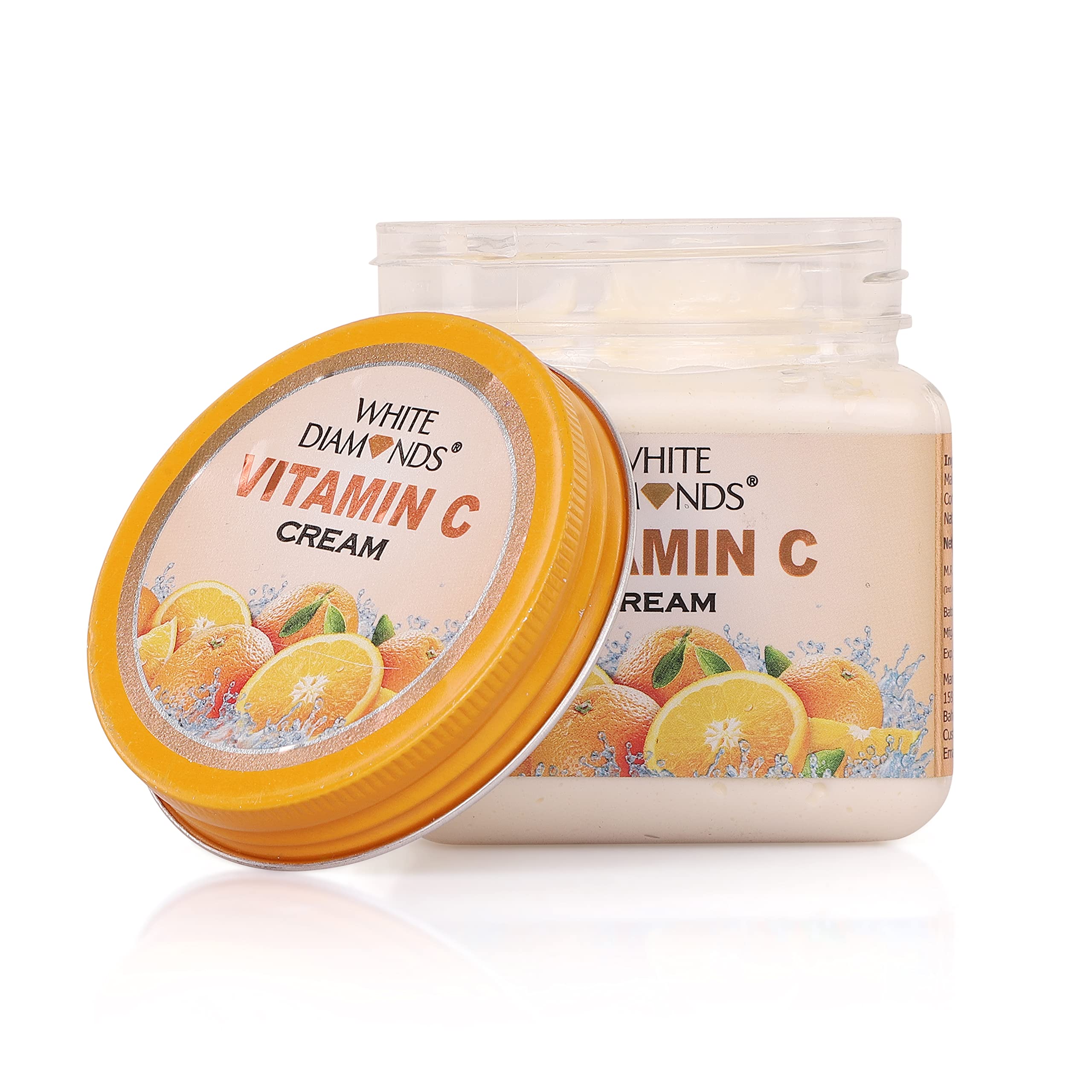 WHITE DIAMONDS Vitamin C Face Cream for Glowing Skin - Oil Control, Acne Treatment, Dark Spot Remover & Skin Brightening (380ml) | Anti-Blemish & Pigmentation Solution for Face & Body | Perfect for Daily Skincare Routine & Post-Sun Care
