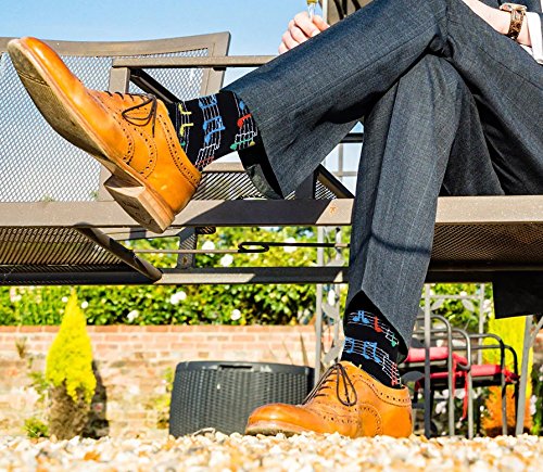 Stylish Parquet Pattern Fun Socks for Men - Trendy Novelty Dress Socks - Perfect Gift for Dad, Husband & Father's Day - Comfortable Casual & Office Wear Socks