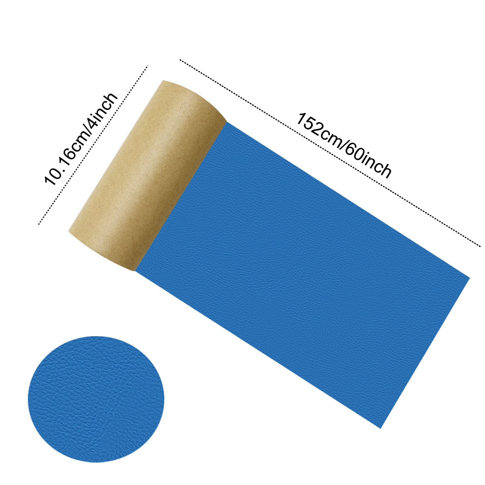 Leather Repair Patch Tape Kit - 2 Pack (4x60 Inch) - Self-Adhesive Vinyl & Leather Repair for Couches, Sofas, Car Seats, Handbags, Jackets - First Aid Furniture Repair Kit (Blue) - Perfect for Home, Office & Auto Upholstery Repairs