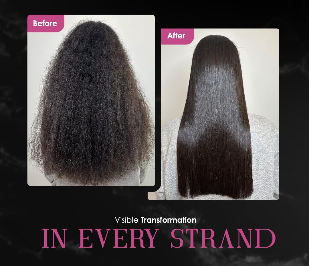Lazzios Caviar Organic Hair Protein Treatment – Brazilian Straightening & Anti-Frizz Formula with Hyaluronic Acid, Hydrolyzed Keratin & Caviar Extract – Formaldehyde-Free, 120ml – For Smooth, Shiny & Manageable Hair at Home or Salon