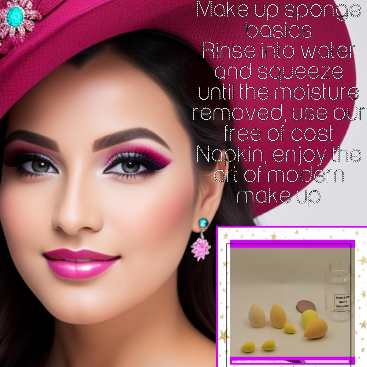 Premium Beauty Blender Sponge Set - Soft Makeup Puff for Flawless Foundation & Blending - Random Color (Box Pack) - Perfect for Daily Makeup, Travel & Professional Use
