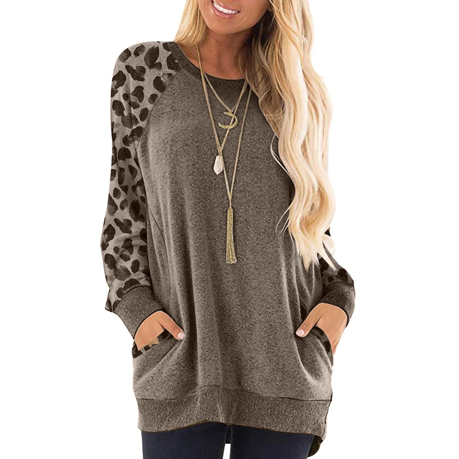MIVAMIYA Women's Casual Long Sleeve Lace Blouse - Trendy Loose Fit Tunic Top for Fall, Comfortable Pullover Shirt for Everyday Wear, Office & Date Night Outfits