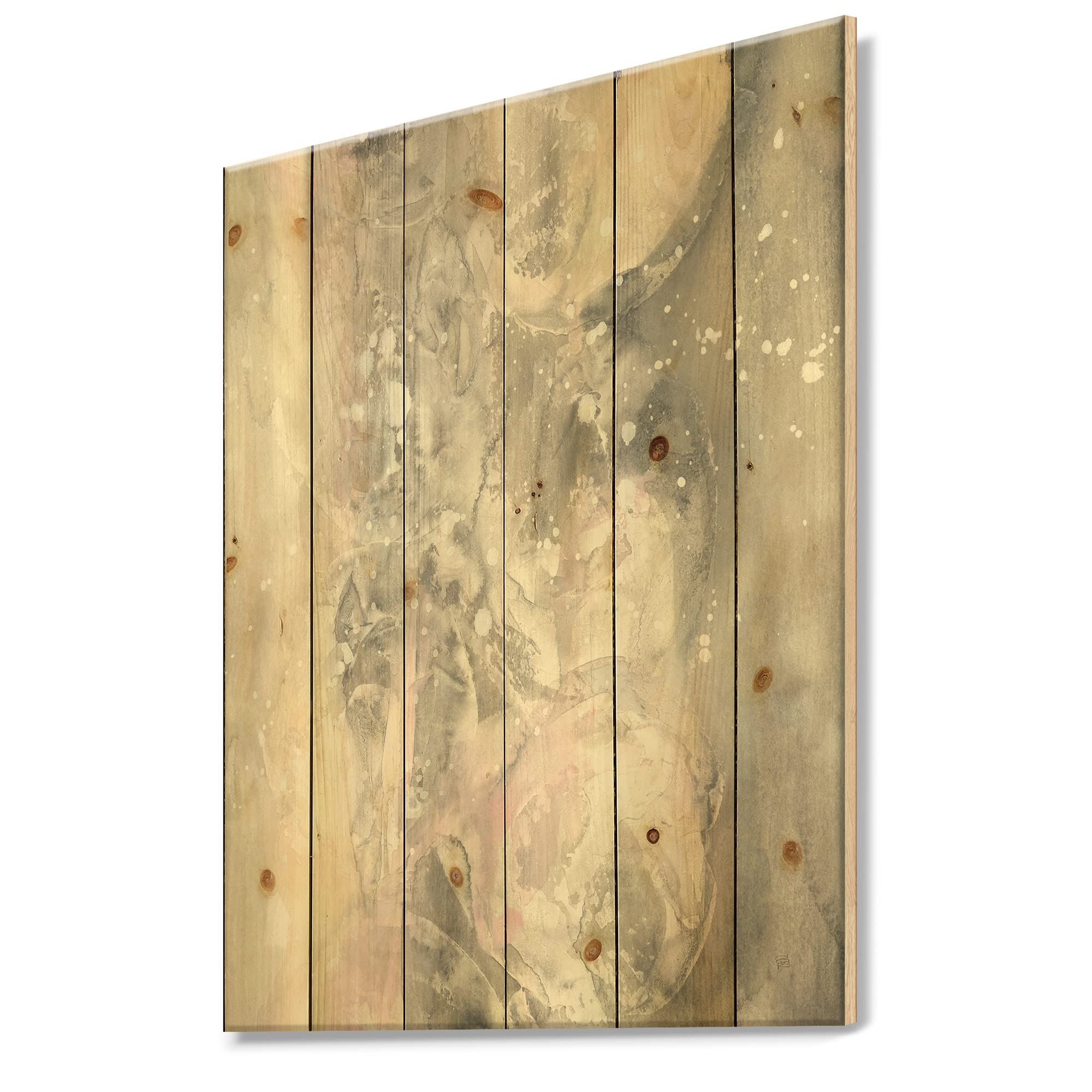 Farmhouse Wood Wall Decor - Watercolor Snowflakes Design on Natural Pine Wood, Large Country Charm Grey Wood Wall Art Panels for Living Room, Bedroom & Rustic Home Decor