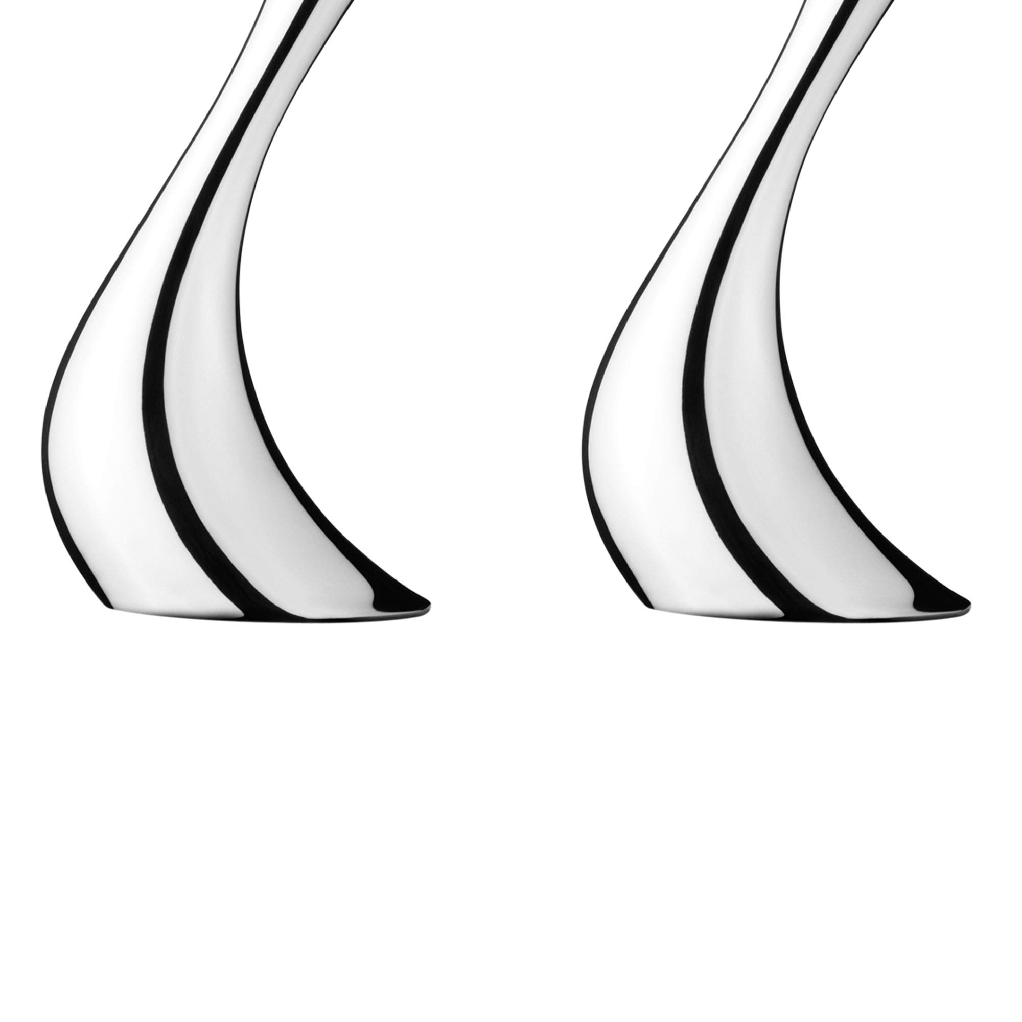 Georg Jensen Cobra Medium Candle Holder Set of 2 - Modern Home Decor for Dining Table, Living Room & Wedding Centerpiece