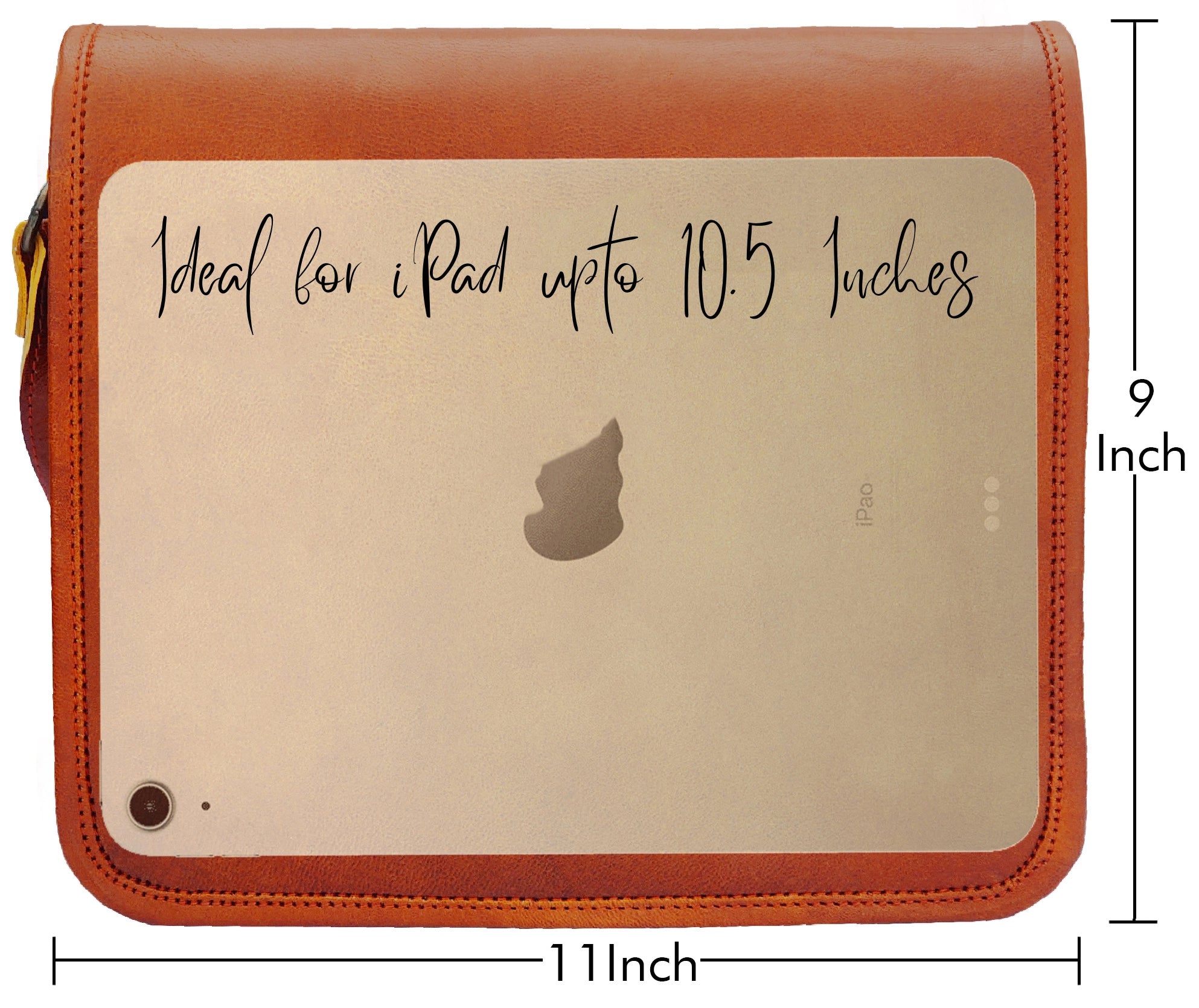Premium Genuine Leather iPad Tablet Messenger Bag for 11 Inch - Perfect for Business, Travel & Daily Commute