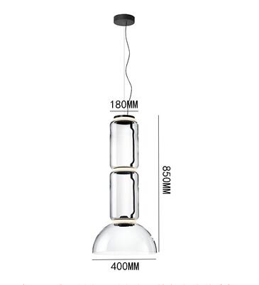 Modern LED Glass Chandelier Lighting Fixture - Crystal Ceiling Light for Living Room, Dining Room, Stair Hall - Elegant Home Decor for Wedding, Bedroom, Hotel & Restaurant