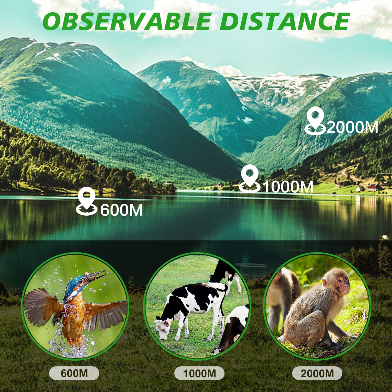 16X52 High Power Monocular Telescope for Adults - Compact & Lightweight HD Prism Monocular for Bird Watching, Hiking, Concerts, Travel - Perfect Outdoor Gift for Nature Enthusiasts & Adventurers